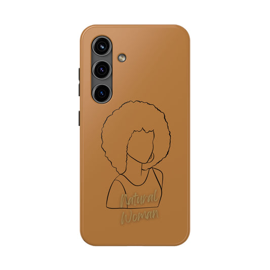 Natural Woman Afro (BL) Tough Phone Case LIGHT BROWN