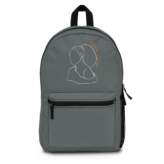 Natural Woman Behind Head Puff (WL) Backpack DARK GREY
