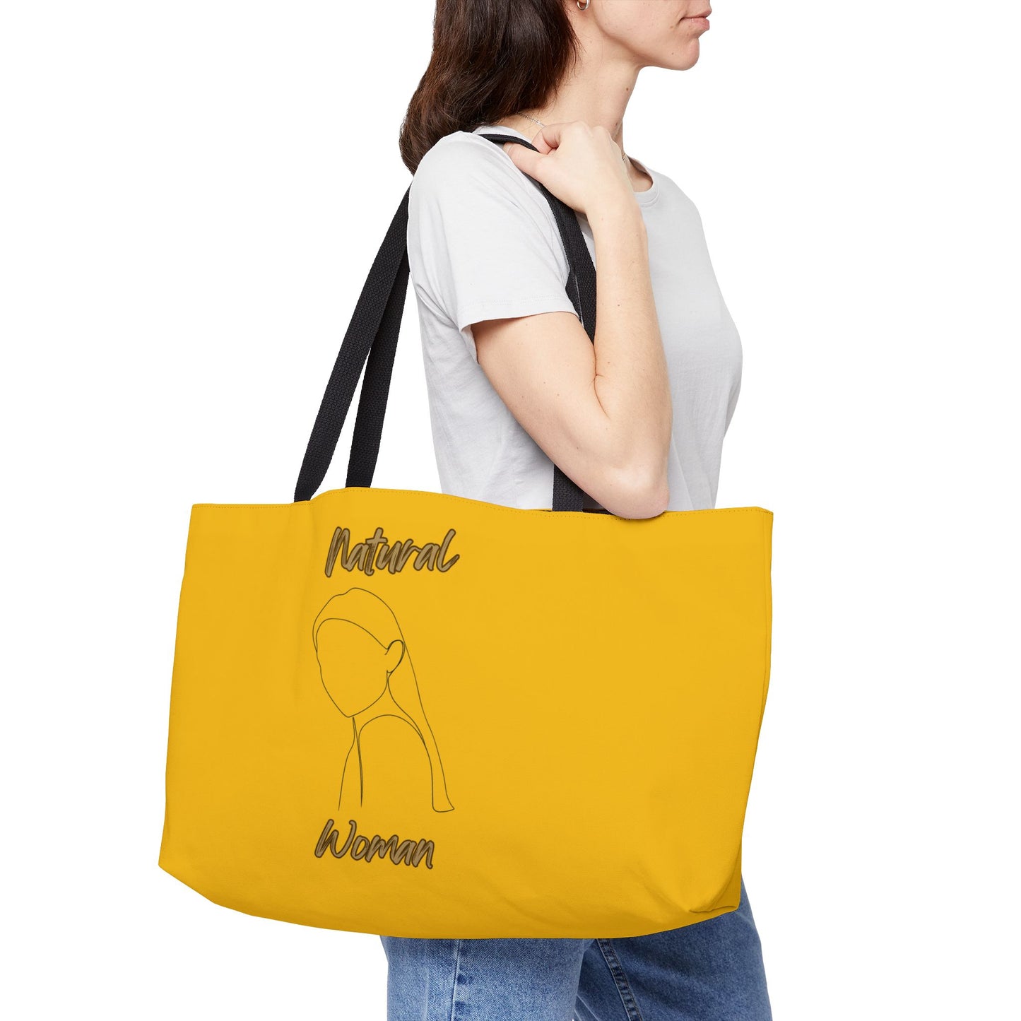 Natural Woman Tilted Look (BL) Weekender Tote Bag YELLOW