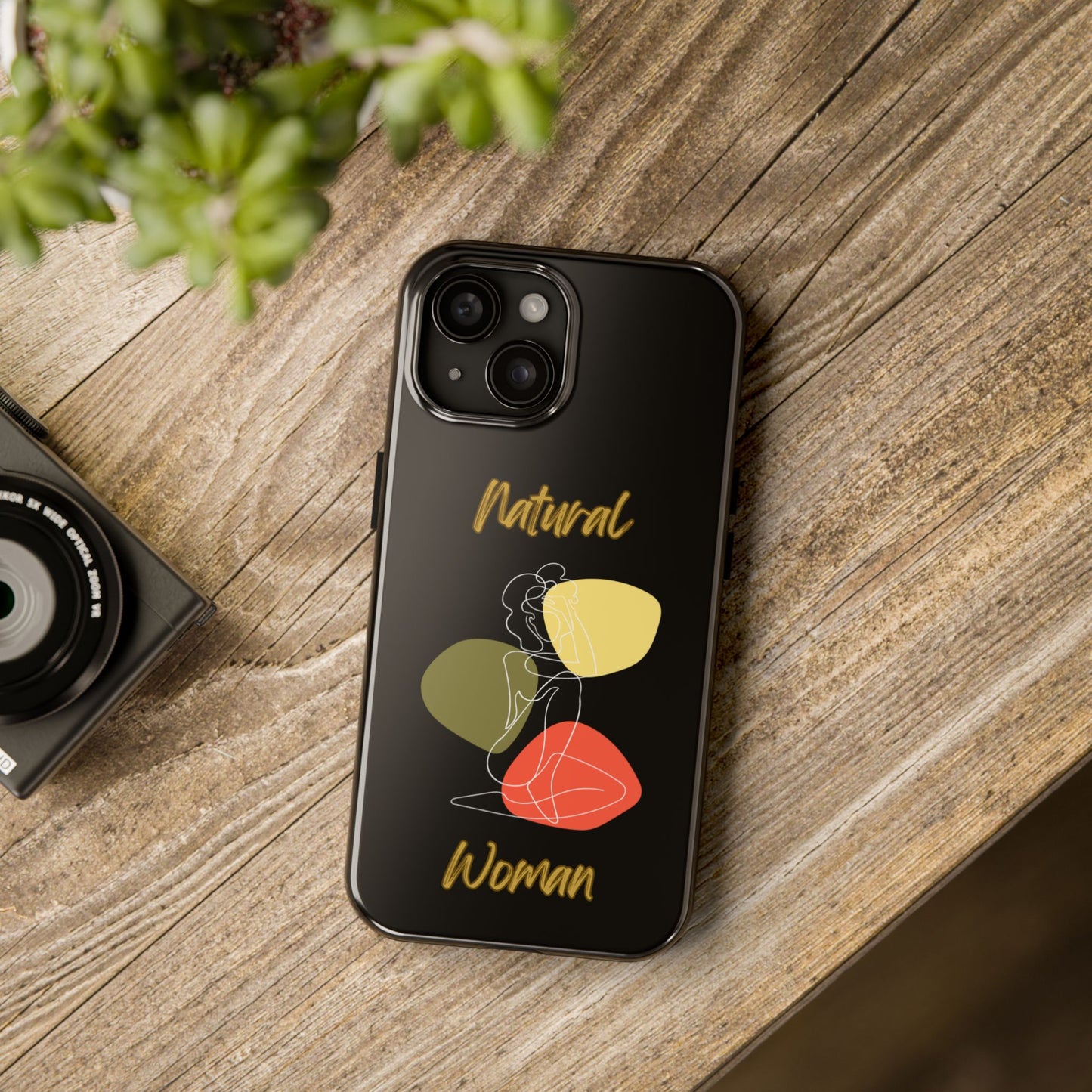Natural Woman Colorful Pose (WL)Tough Phone Cases BLACK