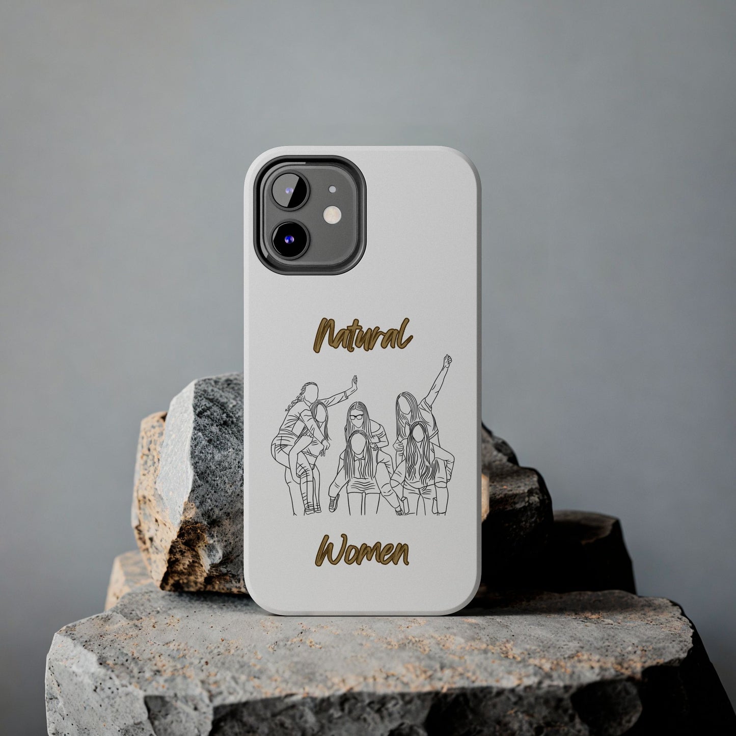 Natural Woman Piggy Back (BL)Tough Phone Cases WHITE