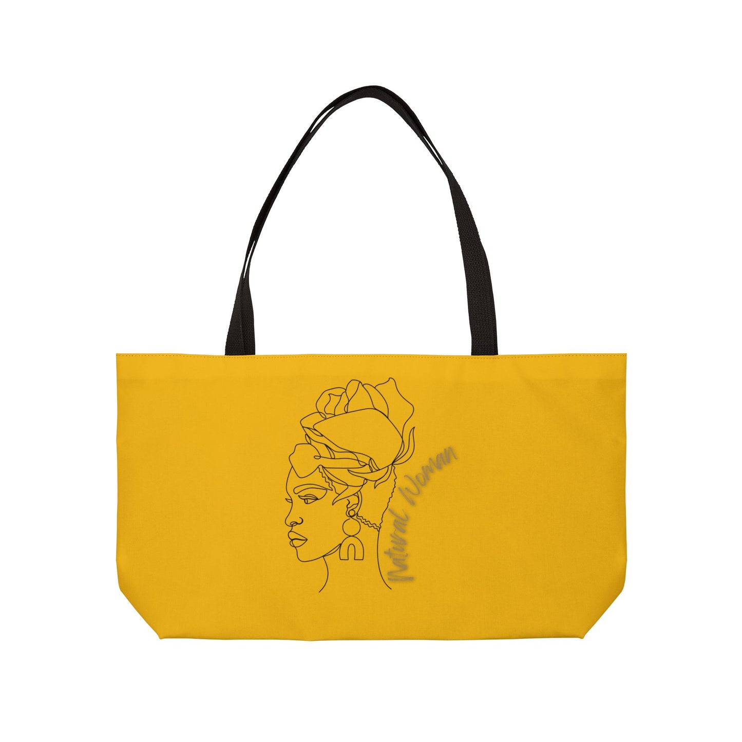 Natural Woman Flower Wrap (BL) Weekender Tote Bag YELLOW