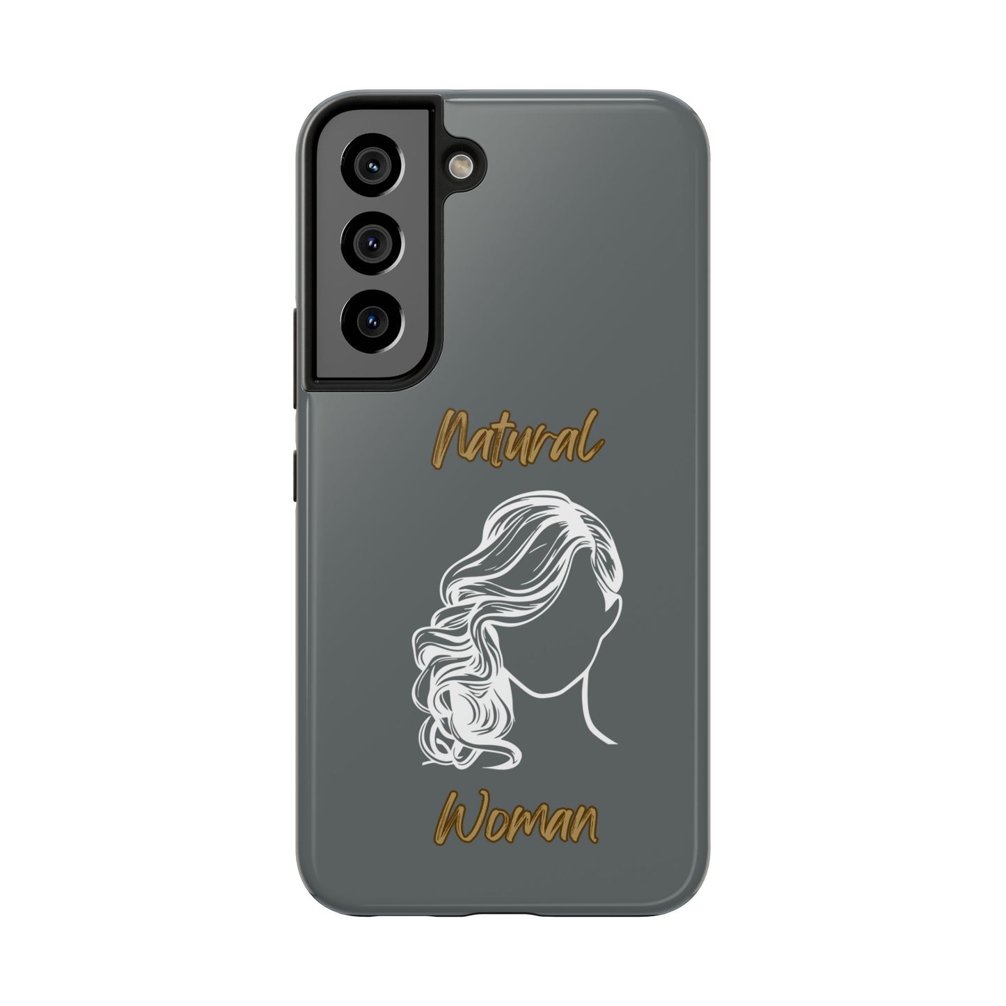 Natural Woman Long Curl (WL)Tough Phone Cases DARK GREY