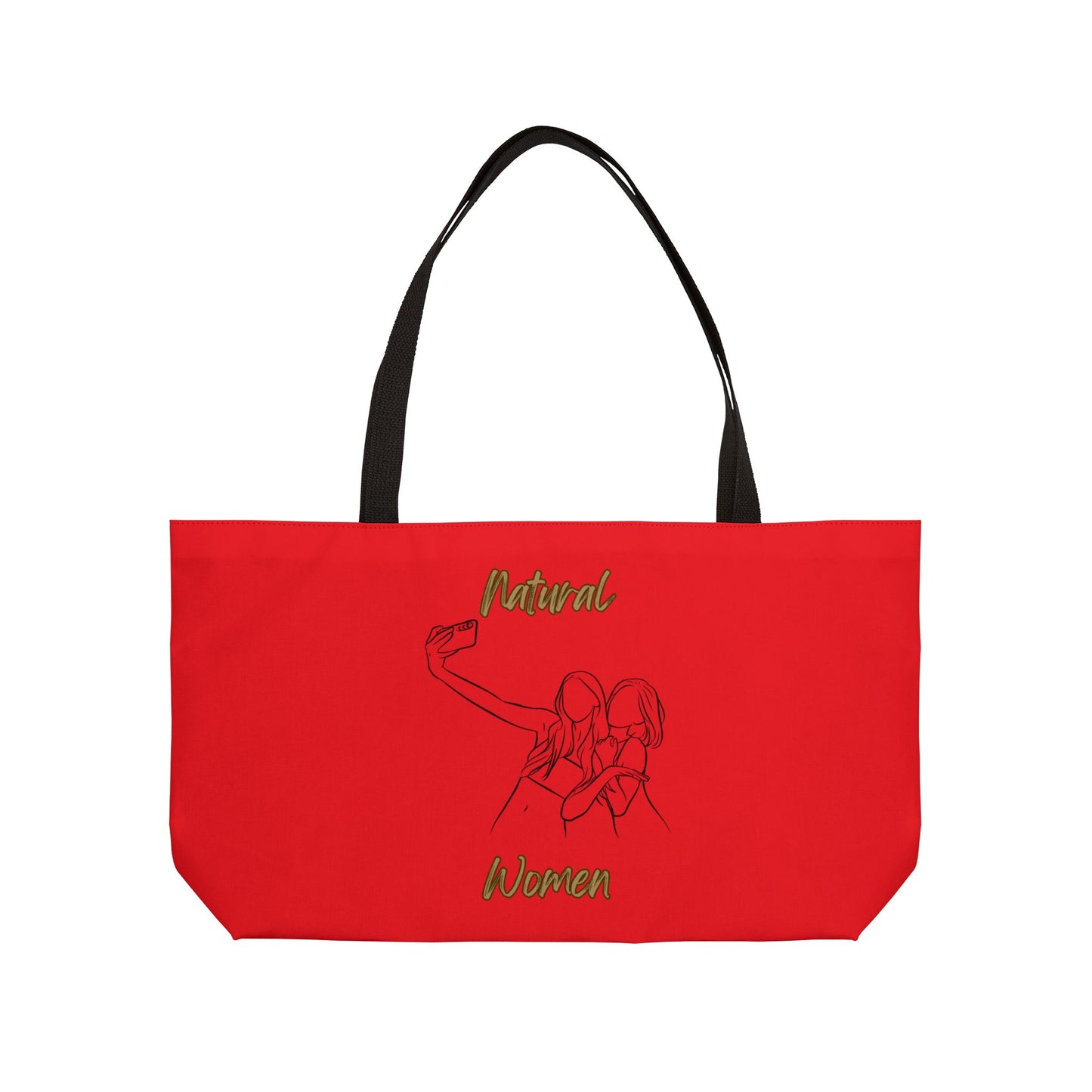 Natural Women Friends Selfie (BL) Weekender Tote Bag RED