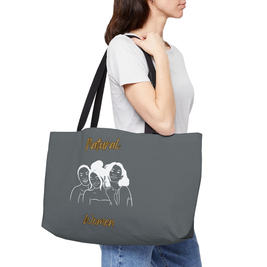 Natural Women Laughing Friends (WL) Weekender Tote Bag DARK GREY