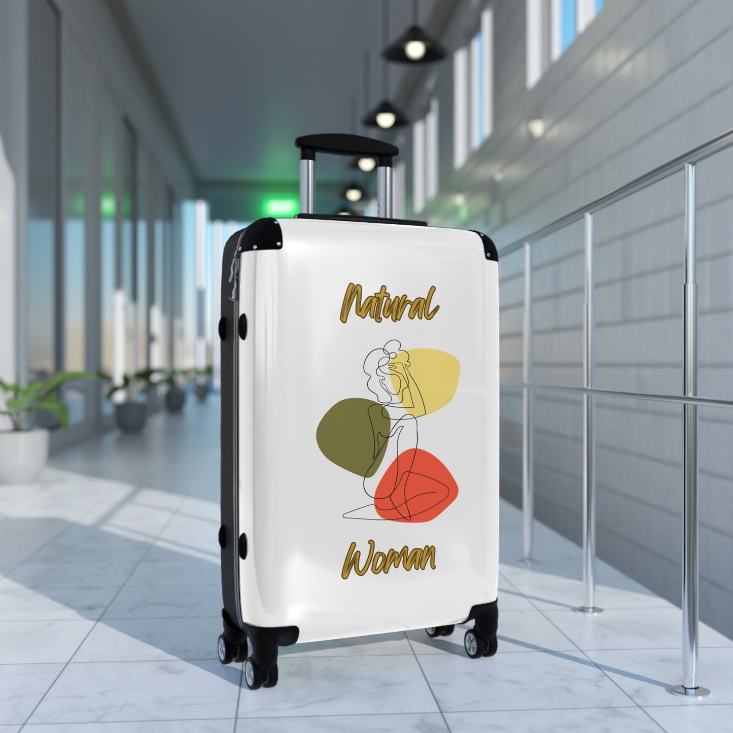 Natural Woman Colorful Pose (BL) Suitcase WHITE
