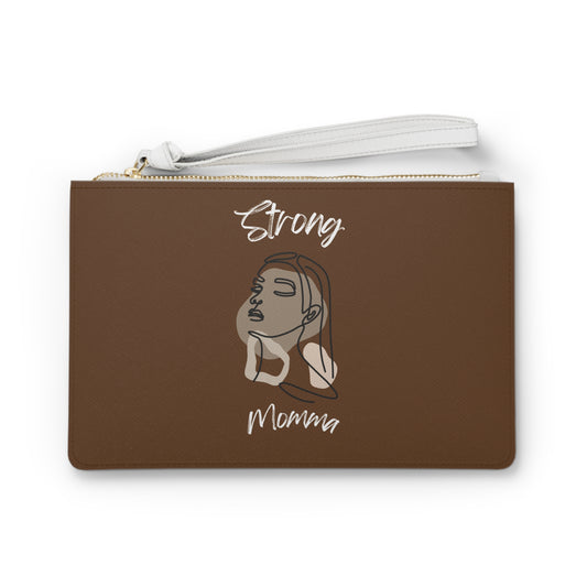 Strong Momma (WL) Clutch Bag BROWN