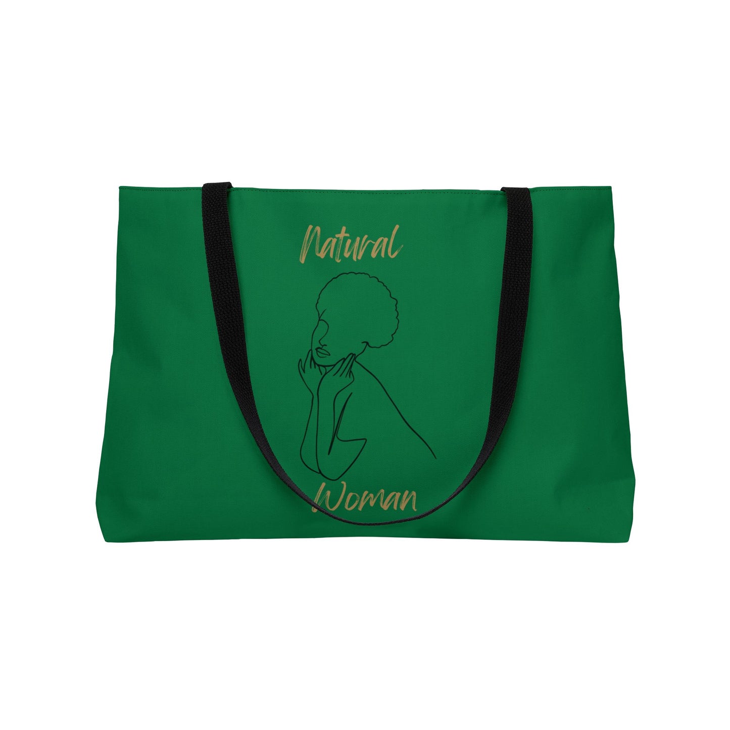 Natural Woman Cute Afro (BL) Weekender Tote Bag DARK GREEN