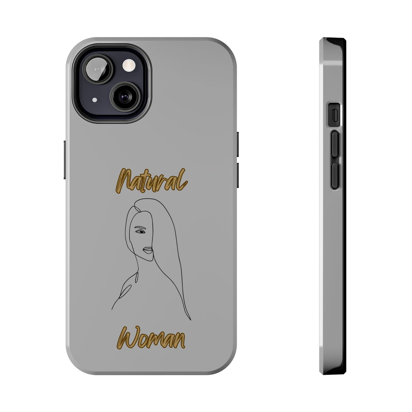 Natural Woman Covered Eye (BL)Tough Phone Cases LIGHT GREY