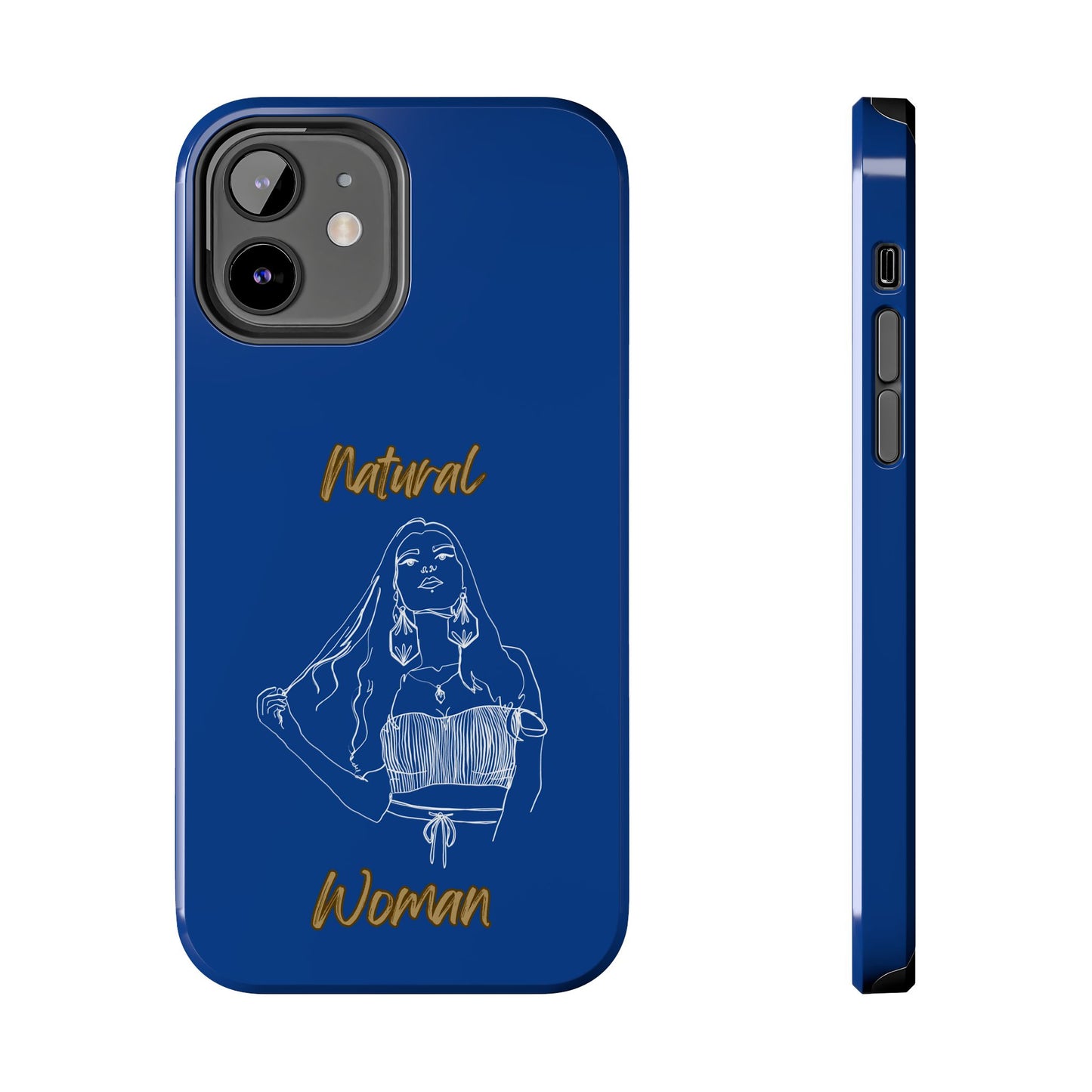Natural Woman Thinking (WL)Tough Phone Cases DARK BLUE