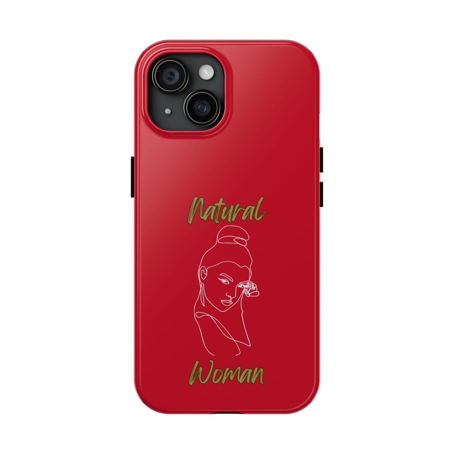 Natural Woman Sassy Bun (WL) Tough Phone Cases DARK RED