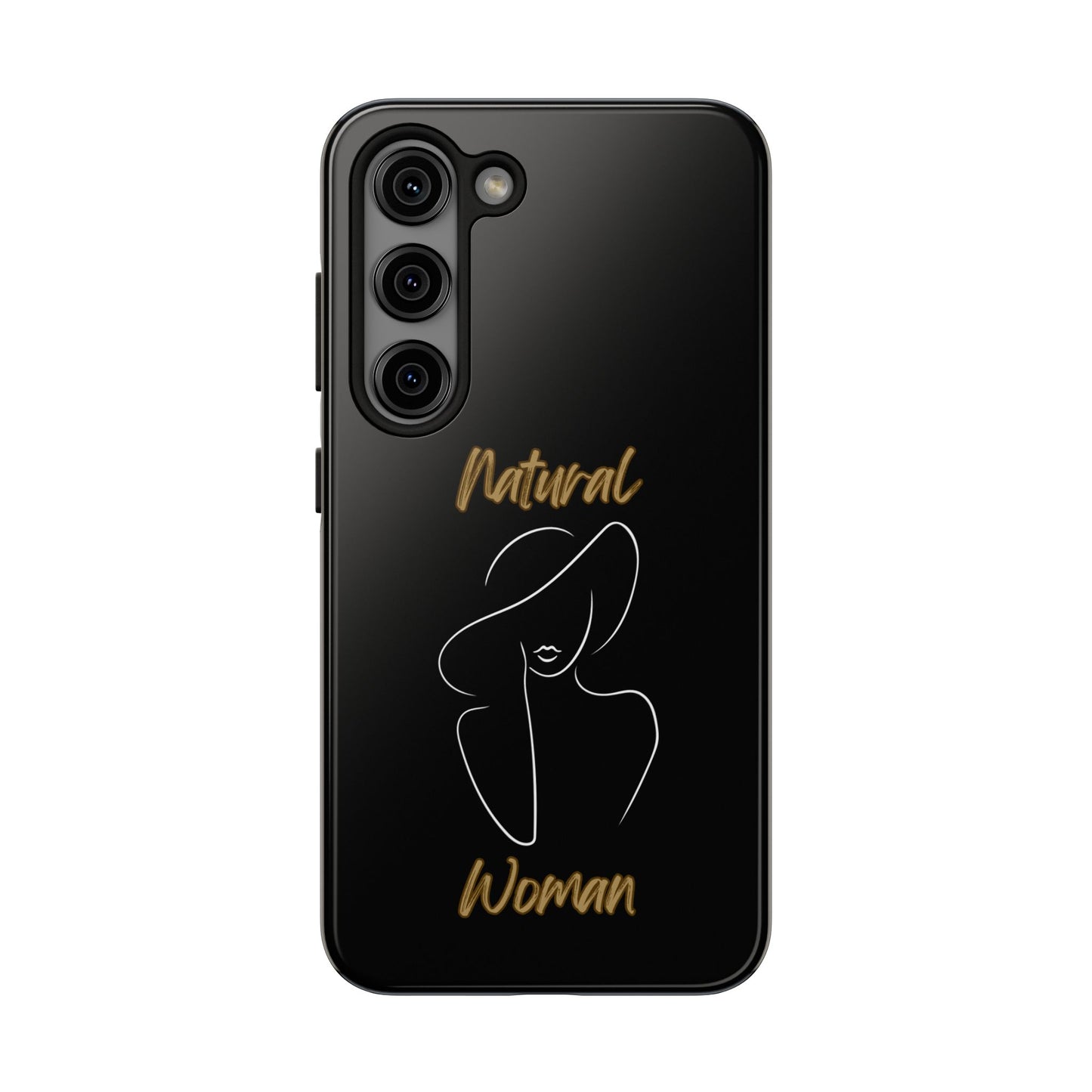 Natural  Woman Sun Hat (WL) Tough Phone Cases BLACK
