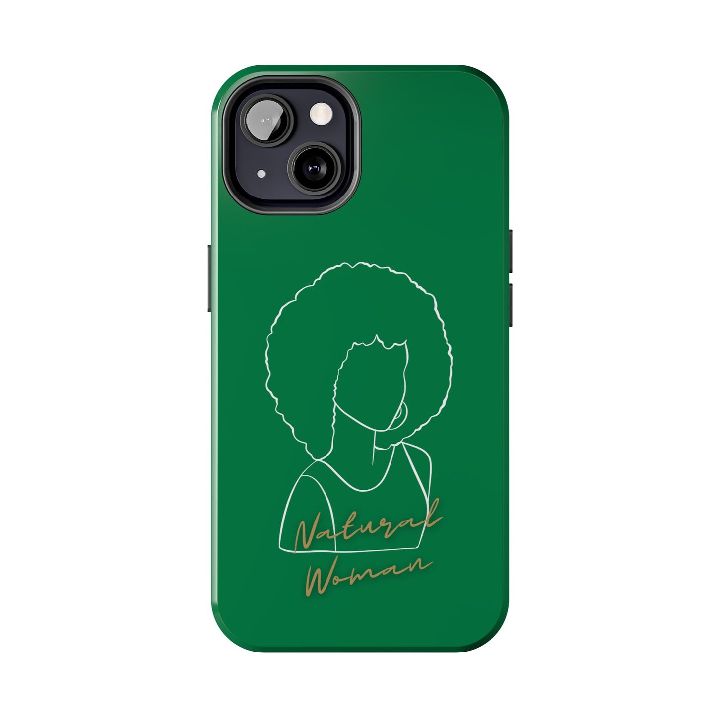 Natural Woman Afro (WL)Tough Phone Cases DARK GREEN