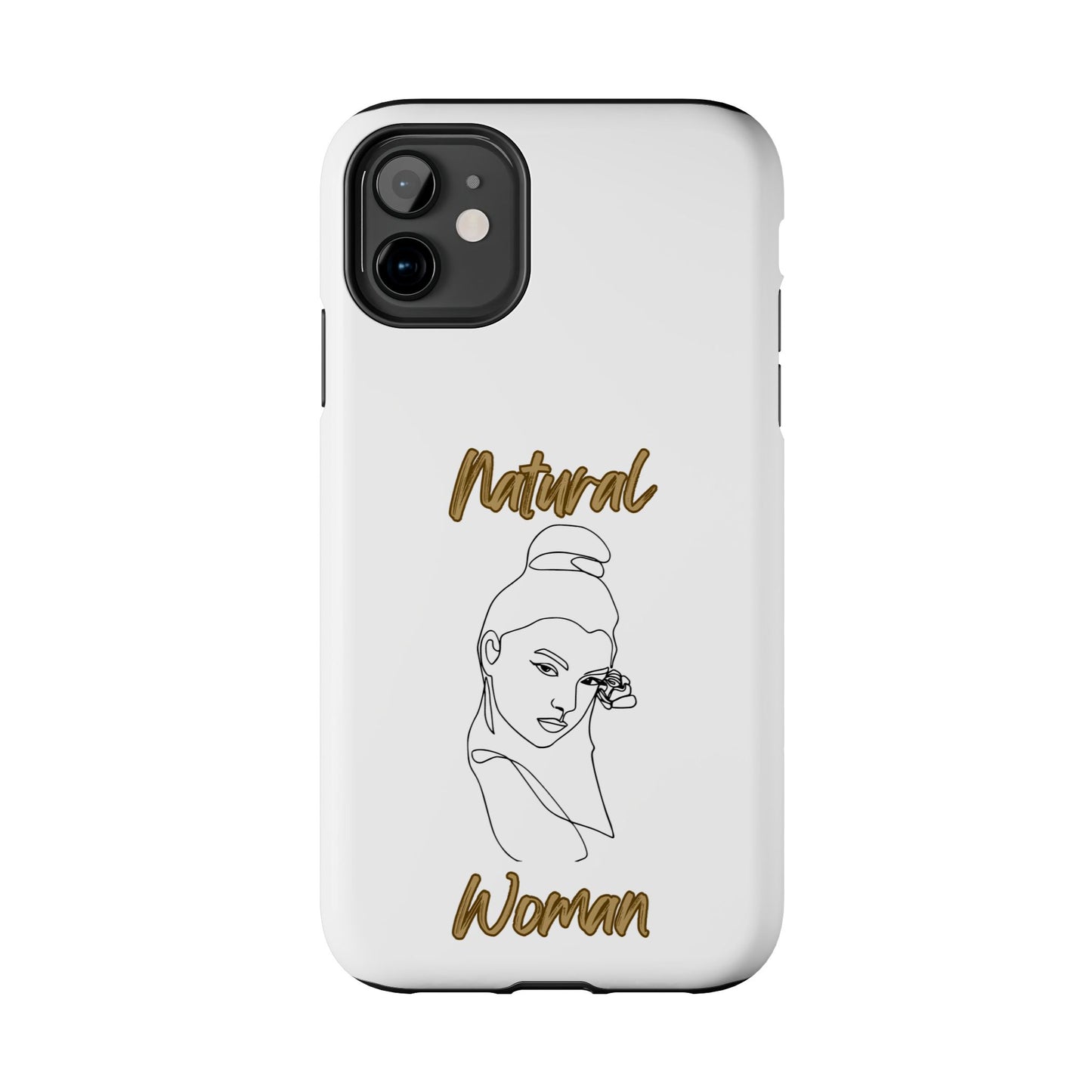 Natural Woman Sassy Bun (BL) Tough Phone Cases WHITE