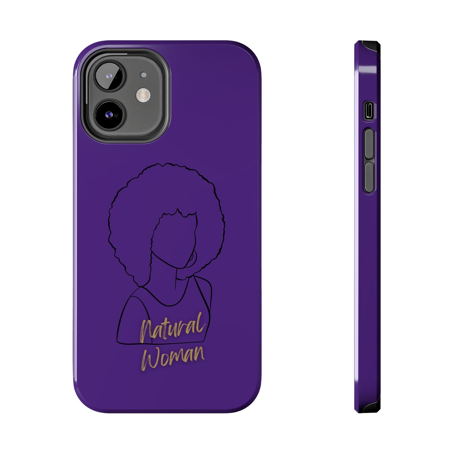 Natural Woman Afro (BL)Tough Phone Cases PURPLE