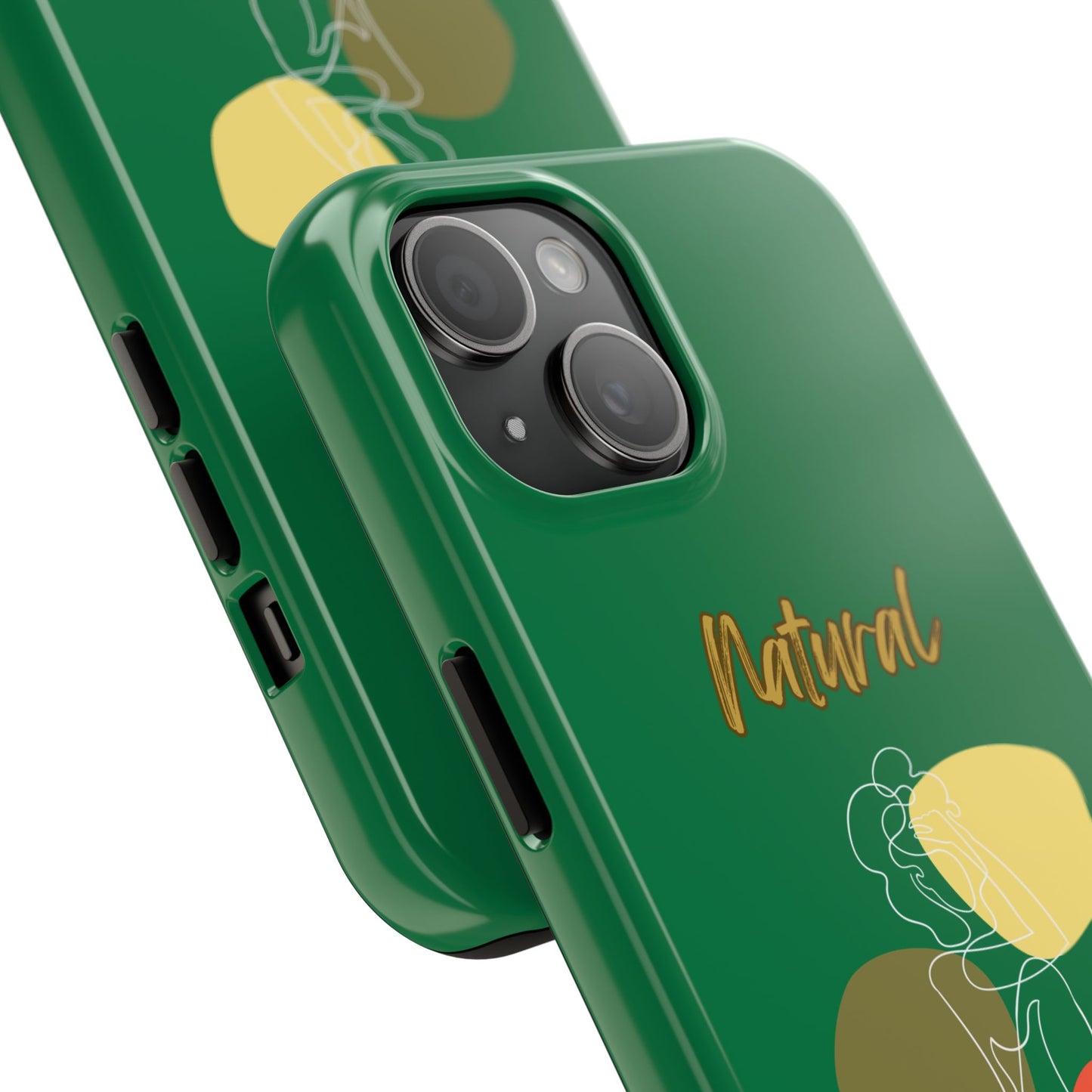 Natural Woman Colorful Pose (WL)Tough Phone Cases DARK GREEN