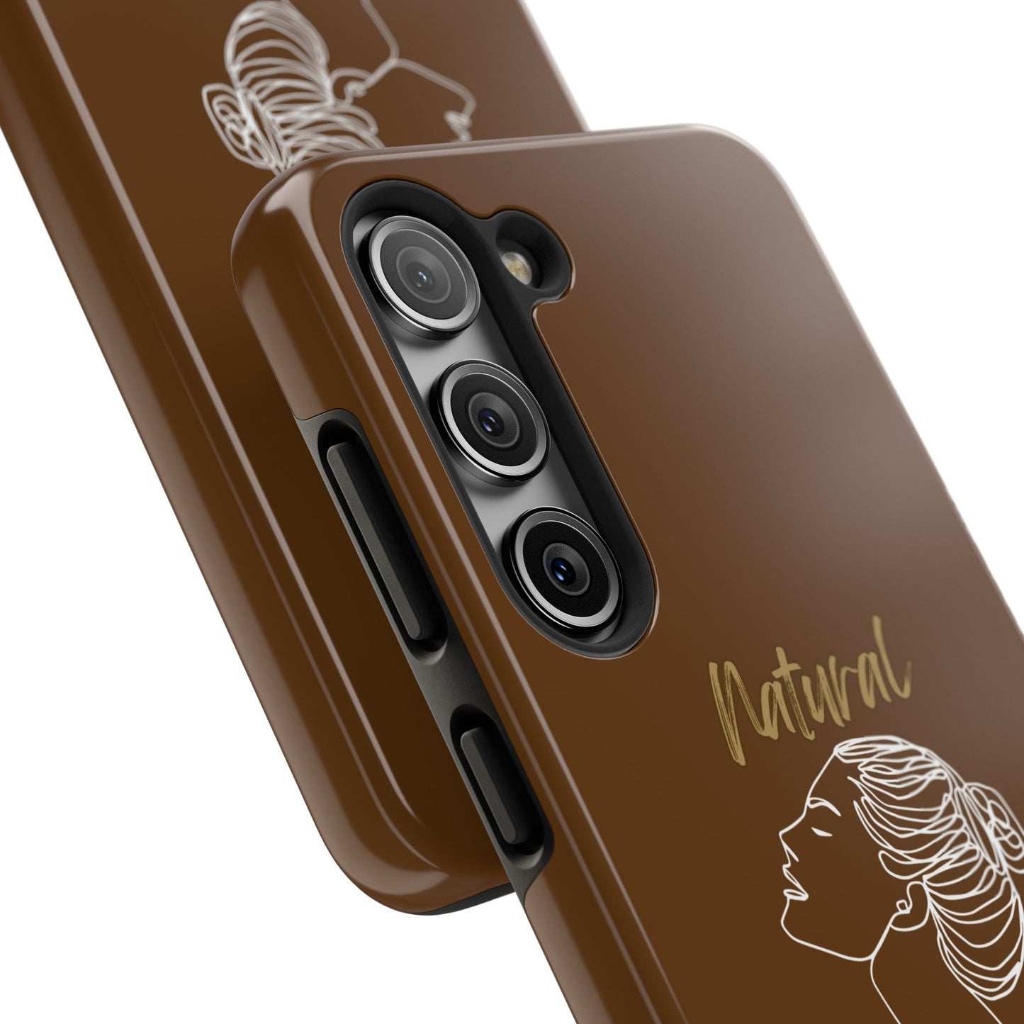 Natural Woman Wet Bun (WL) Tough Phone Cases BROWN