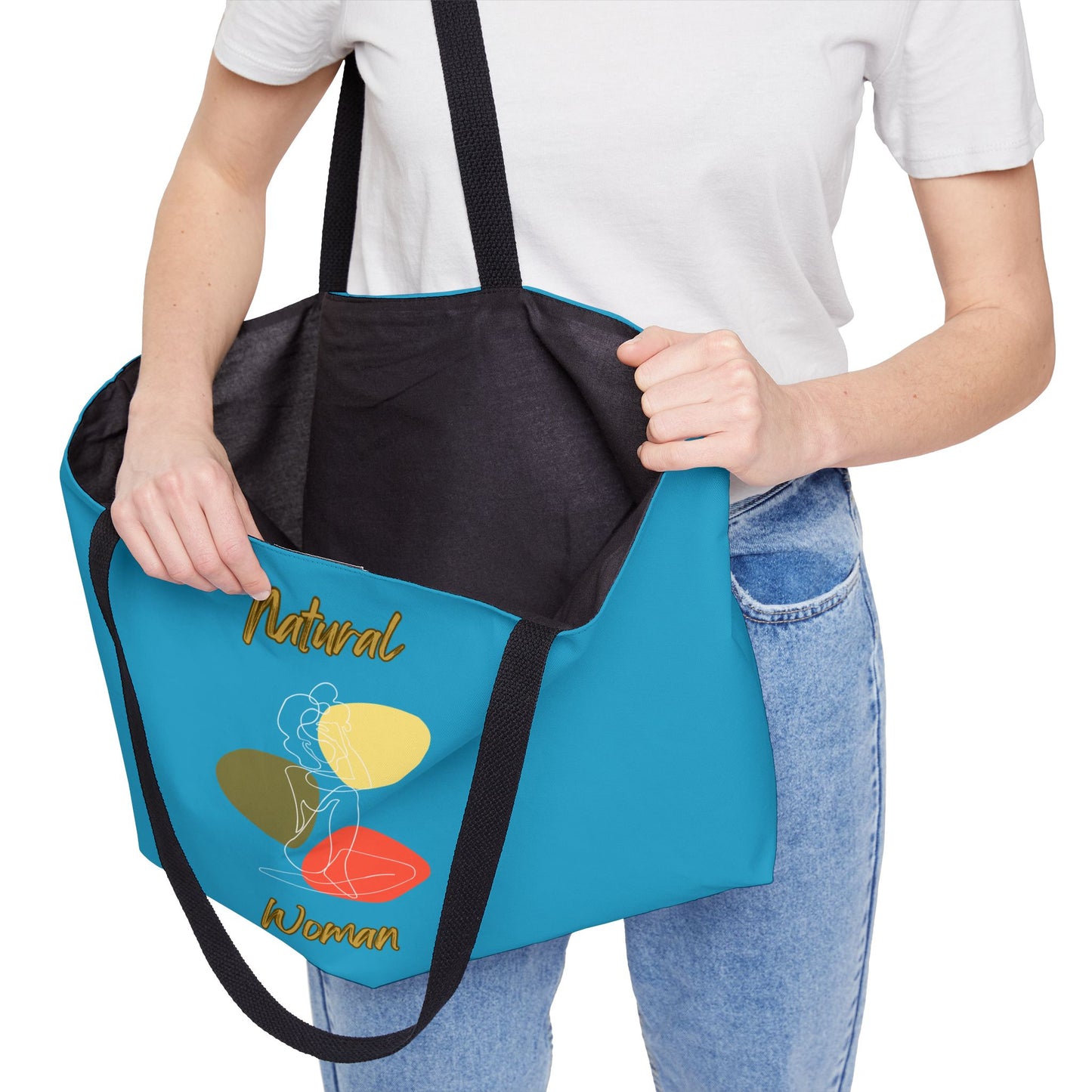 Natural Woman Colorful Pose (WL) Weekender Tote Bag TURQUOISE