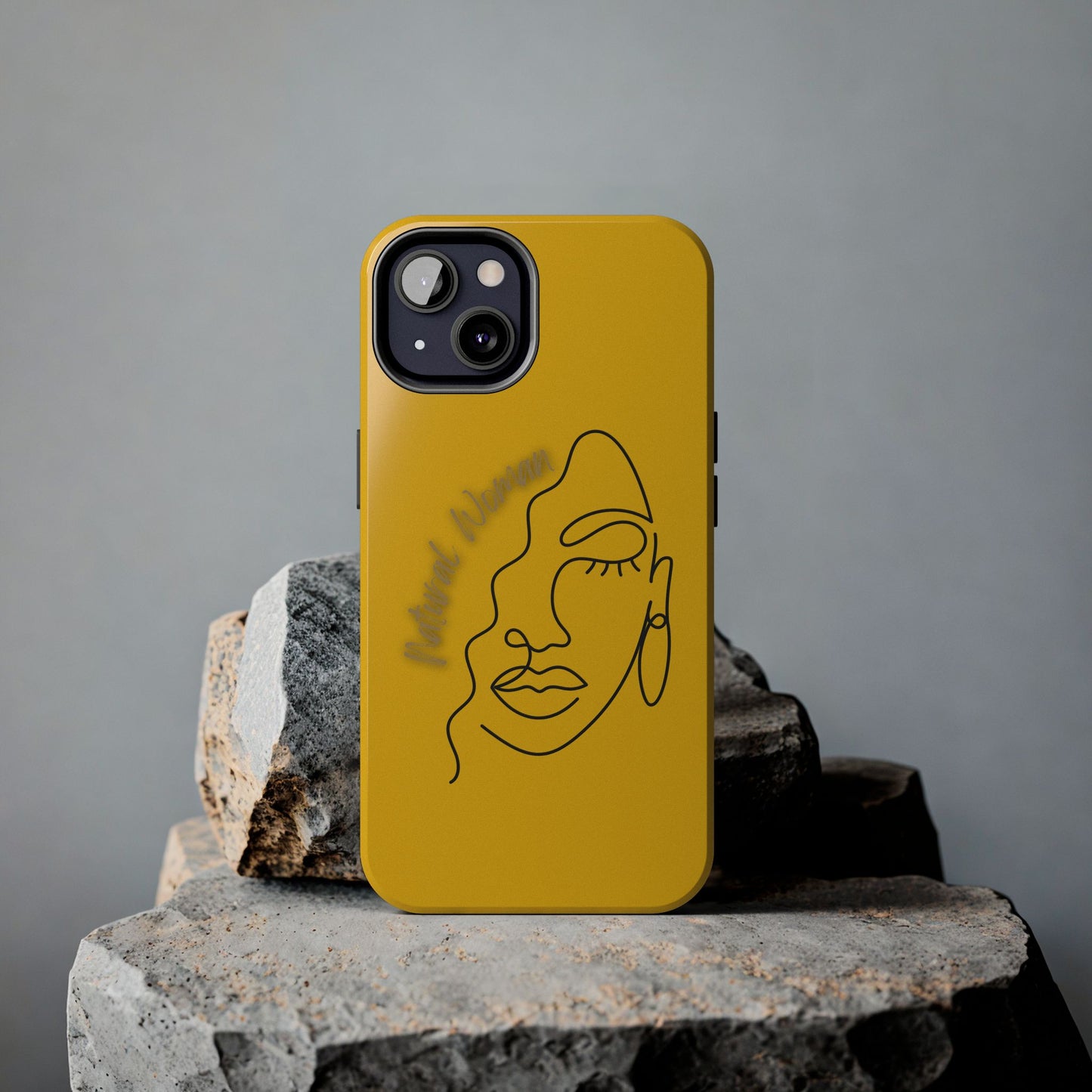 Natural Woman Half Face (BL)Tough Phone Case YELLOW