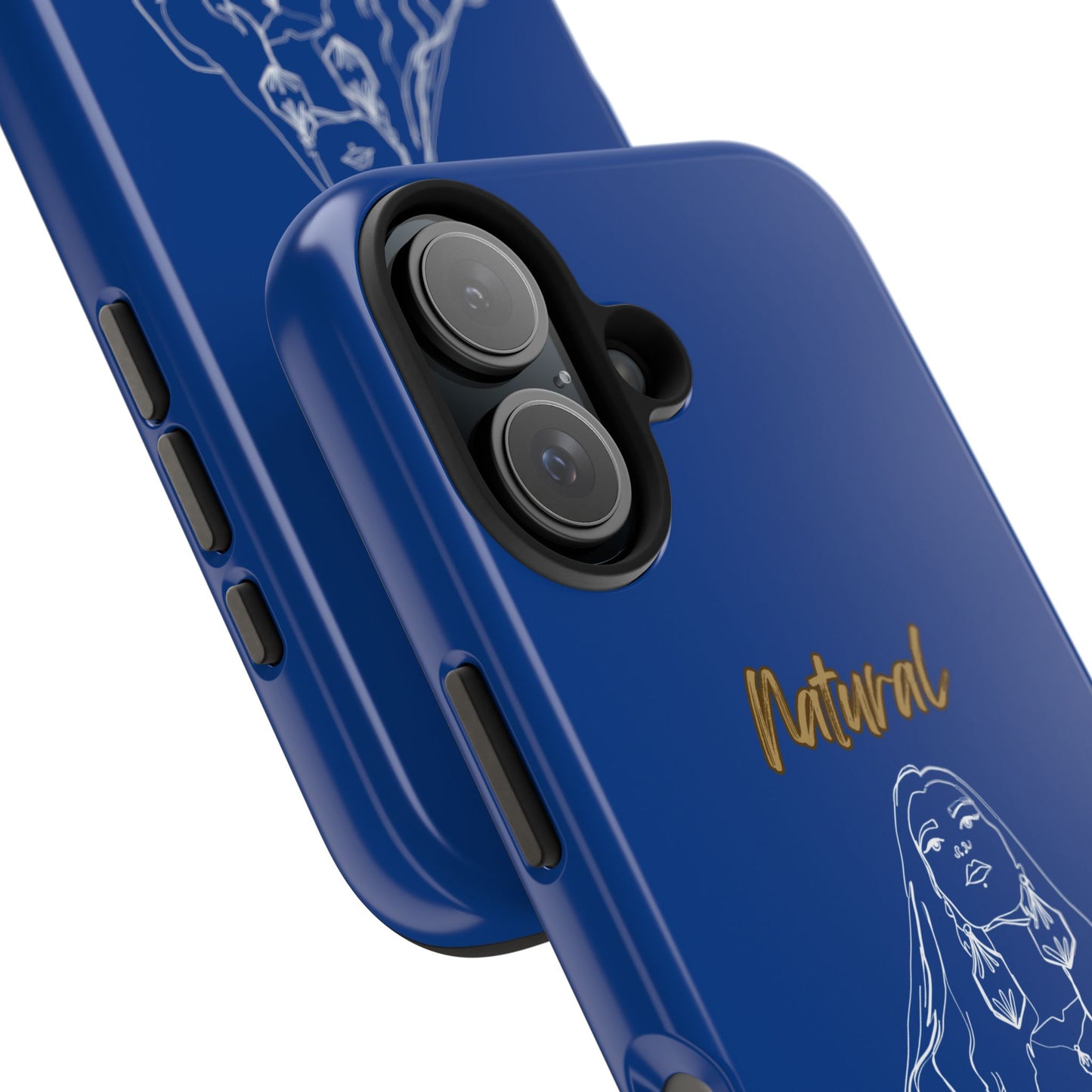 Natural Woman Thinking (WL)Tough Phone Cases DARK BLUE