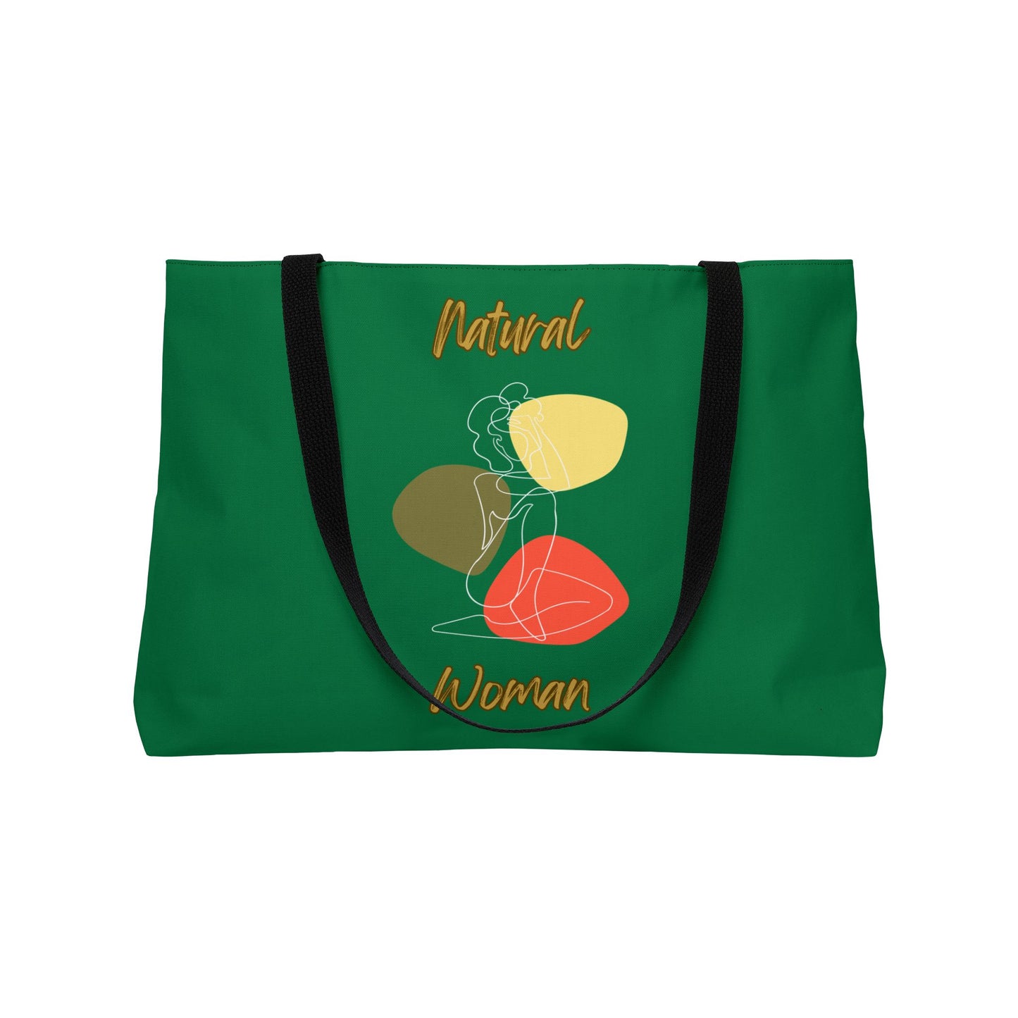 Natural Woman Colorful Pose (WL) Weekender Tote Bag DARK GREEN