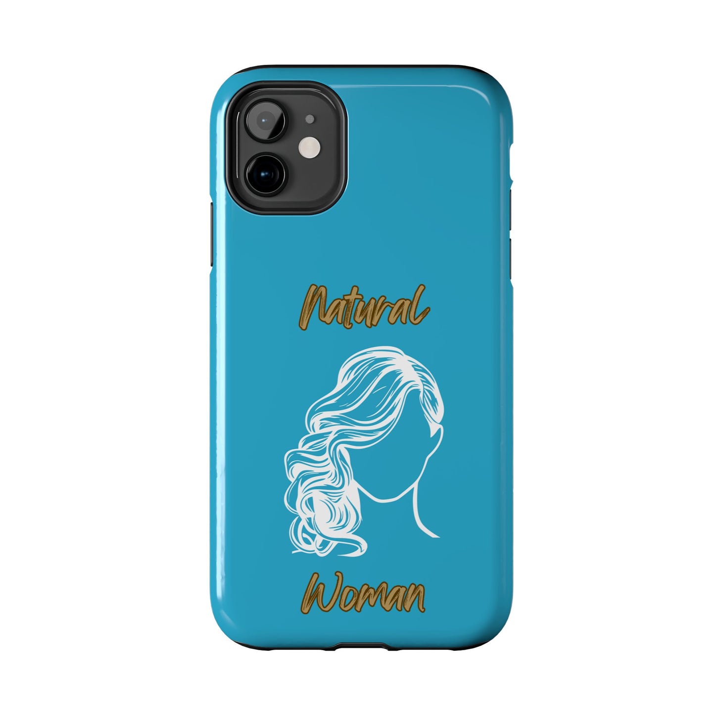 Natural Woman Long Curl (WL)Tough Phone Cases TURQUOISE