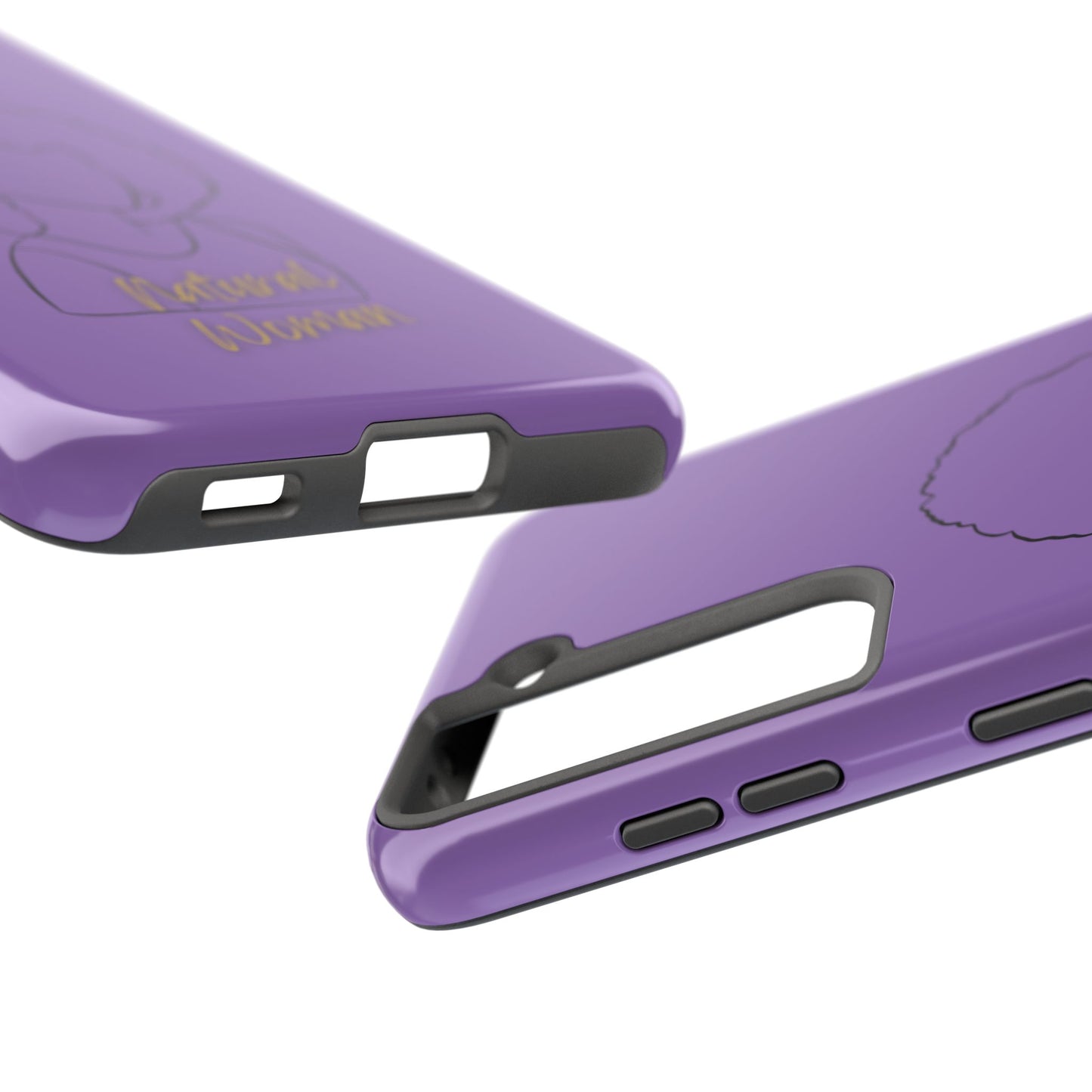 Natural Woman Afro (BL)Tough Phone Cases LIGHT PURPLE