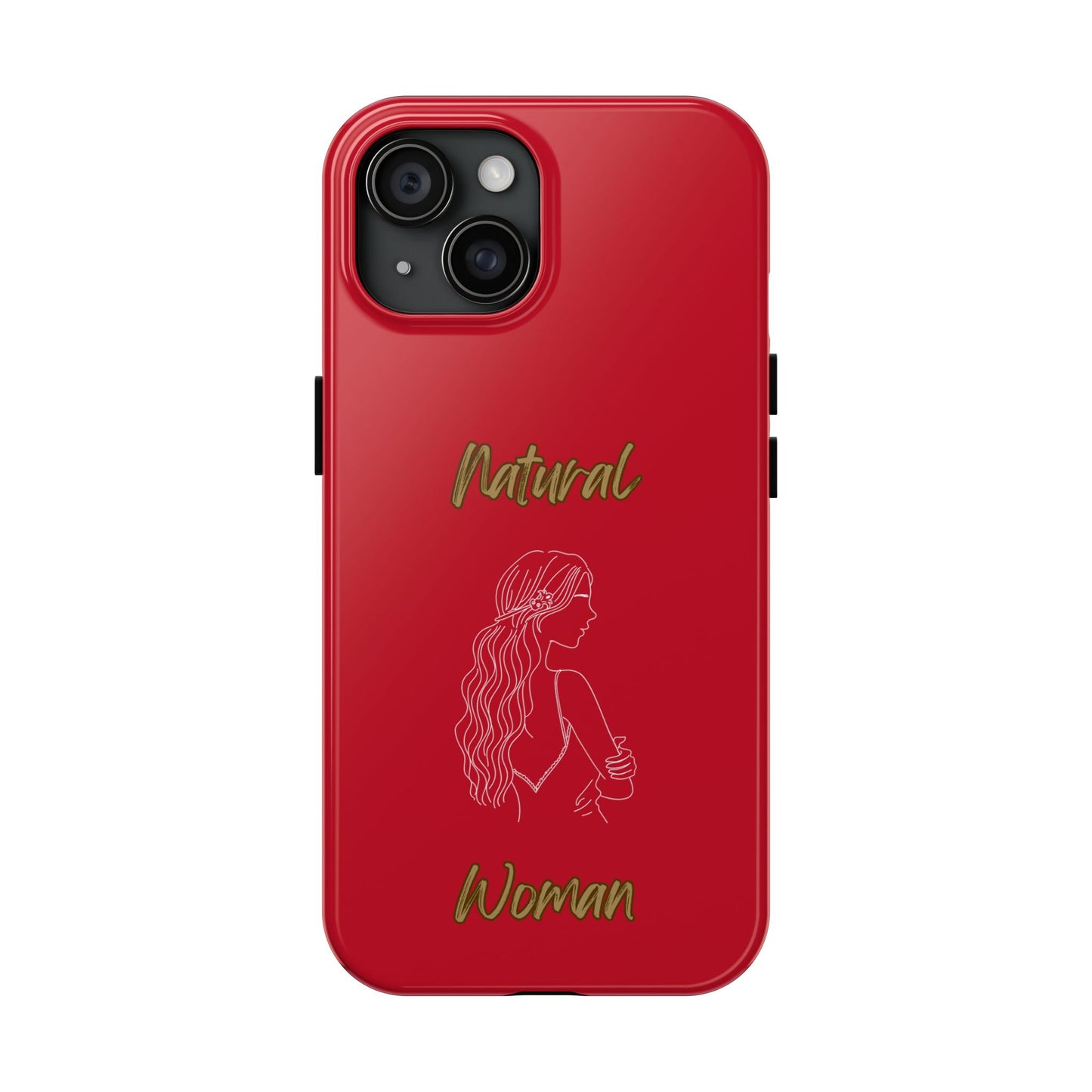 Natural Woman Young Woman (WL)Tough Phone Cases DARK RED