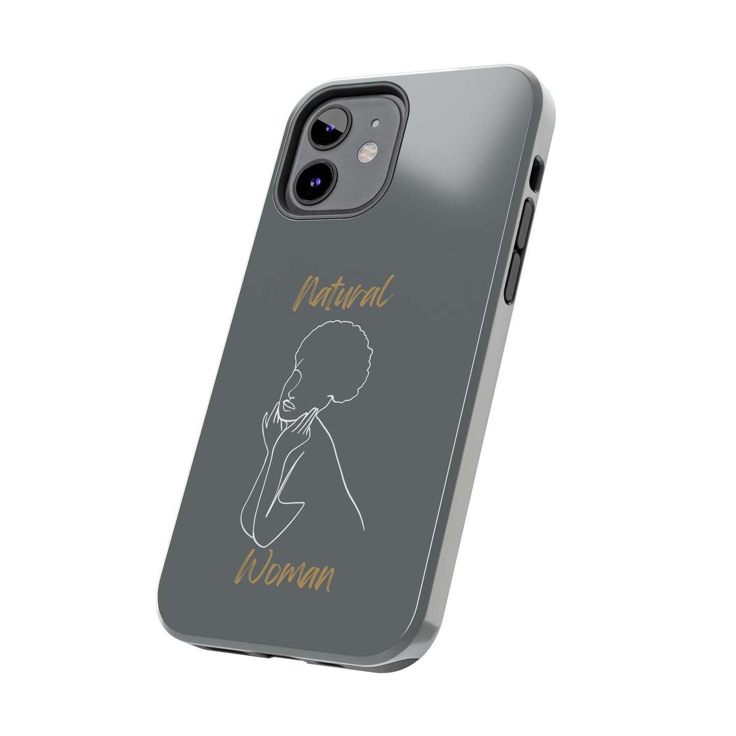 Natural Woman Cute Afro(WL)Tough Phone Cases DARK GREY