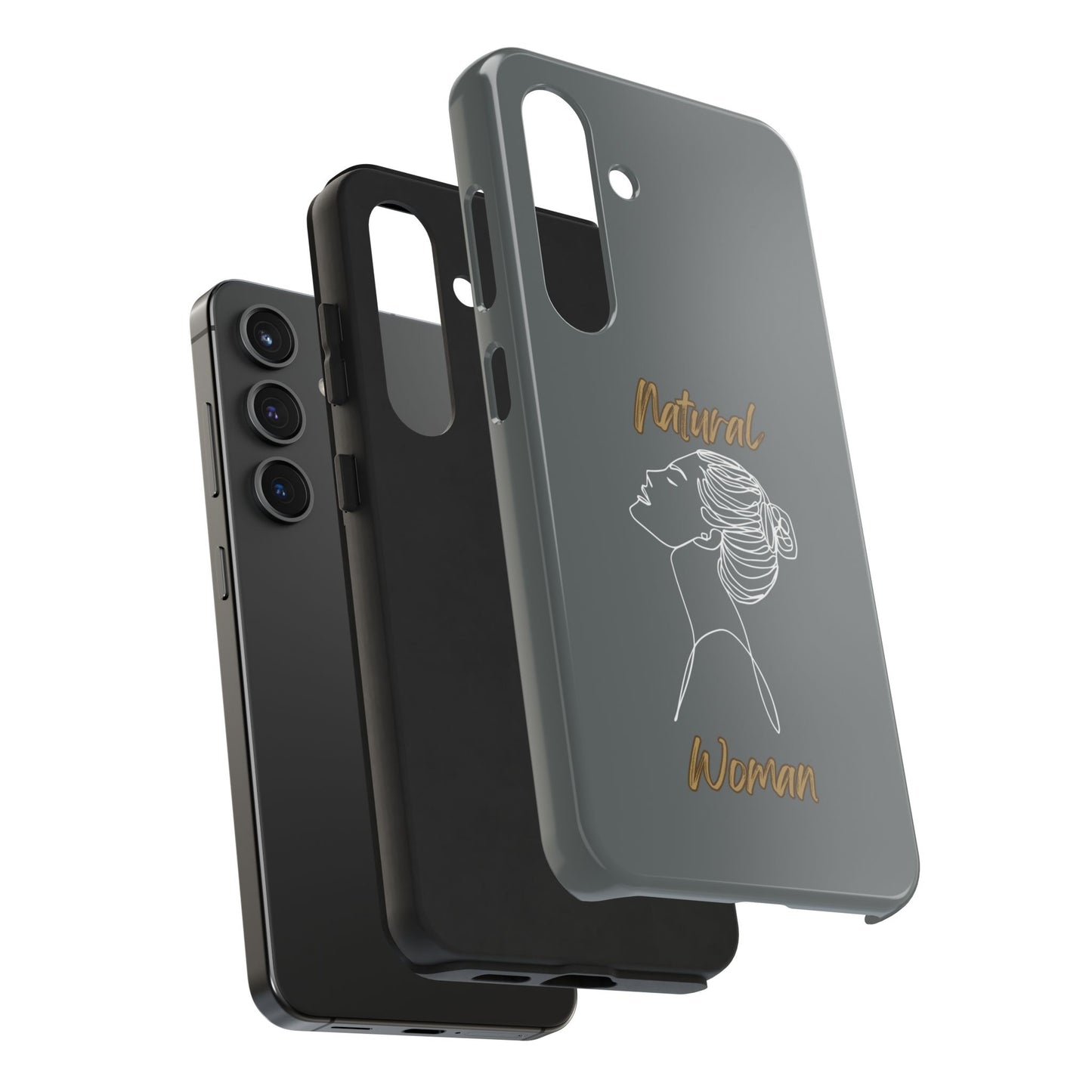 Natural Woman Wet Bun (WL) Tough Phone Cases DARK GREY