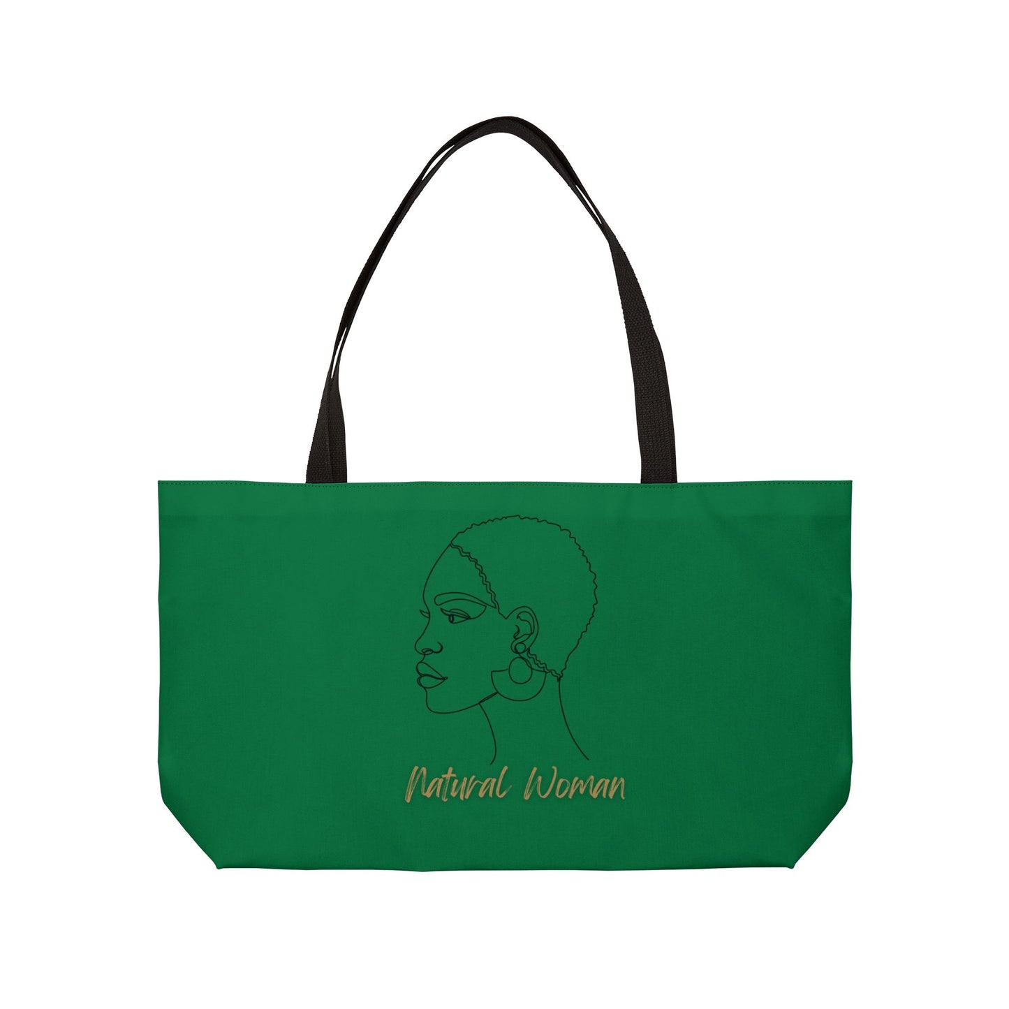 Natural Woman Finger Wave (BL) Weekender Tote Bag DARK GREEN