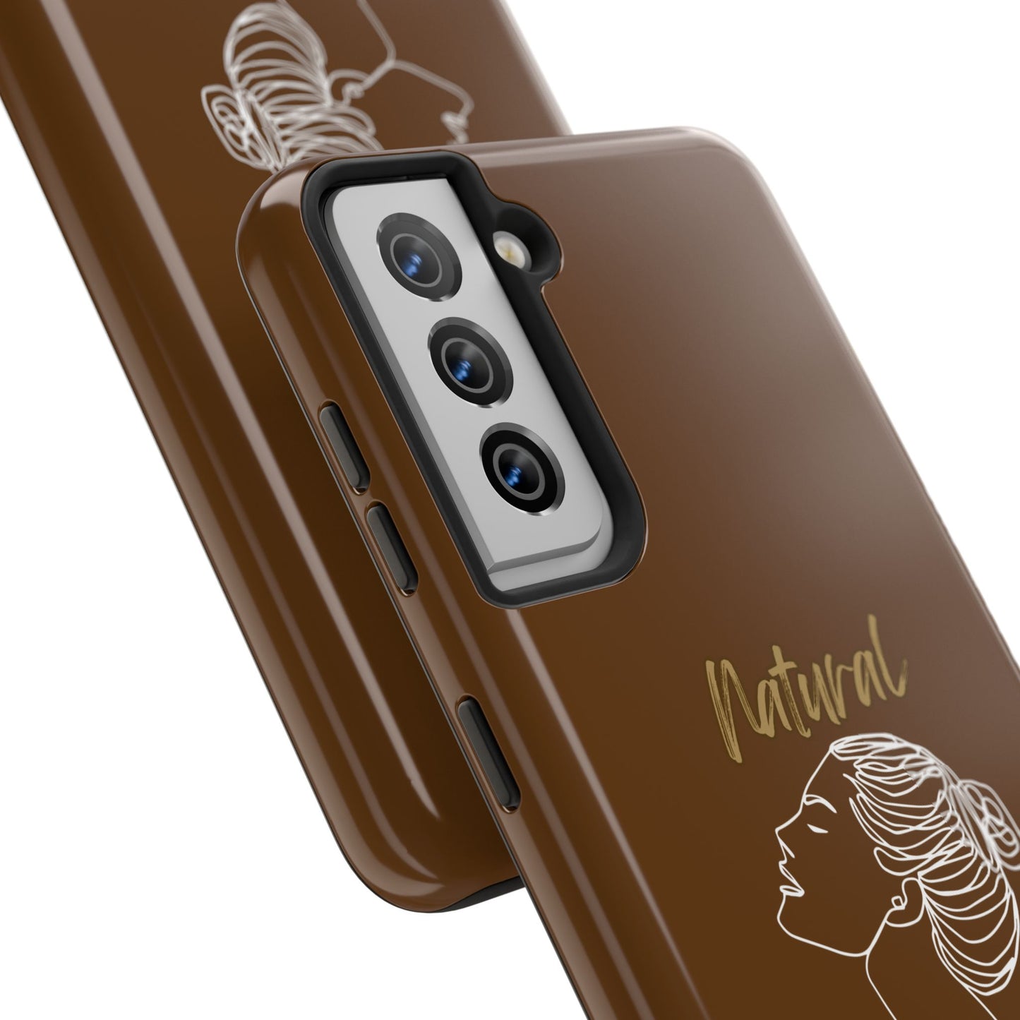 Natural Woman Wet Bun (WL) Tough Phone Cases BROWN
