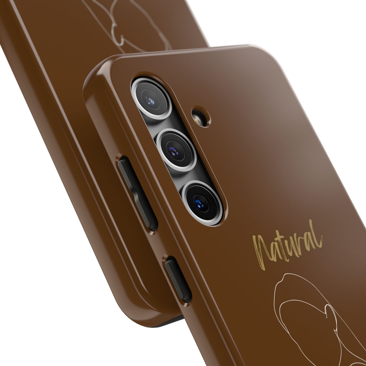Natural Woman Tilted Look (WL) Tough Phone Cases BROWN