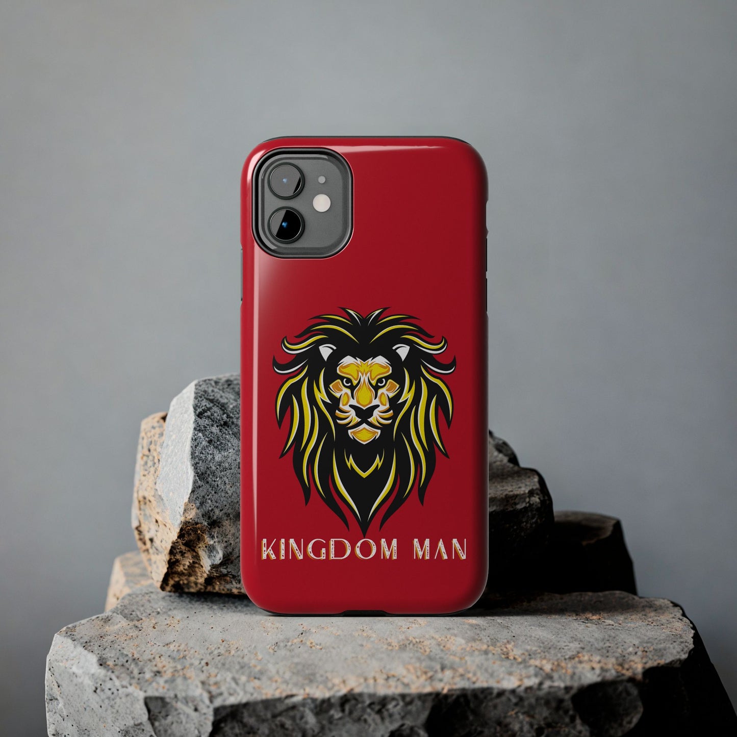 Kingdom Man (White-Gold Label) Tough Phone Case DARK RED