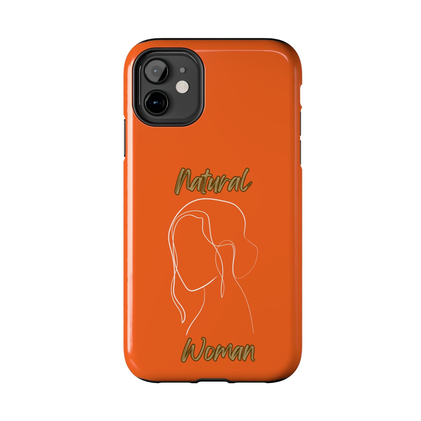 Natural Woman Hanging Hair (WL) Tough Phone Cases ORANGE