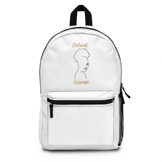 Natural Woman Twist Afro (BL) Backpack WHITE