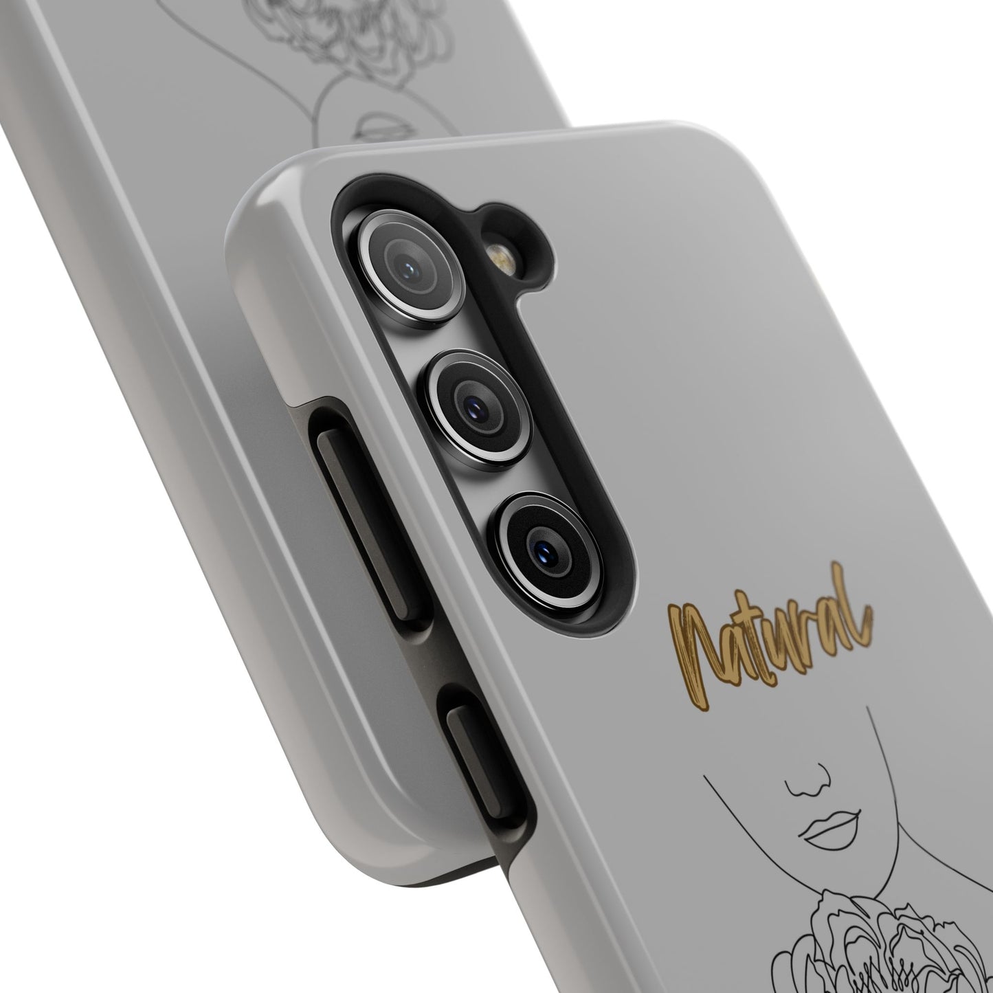 Natural Woman Kissed Flower (BL)Tough Phone Cases LIGHT GREY