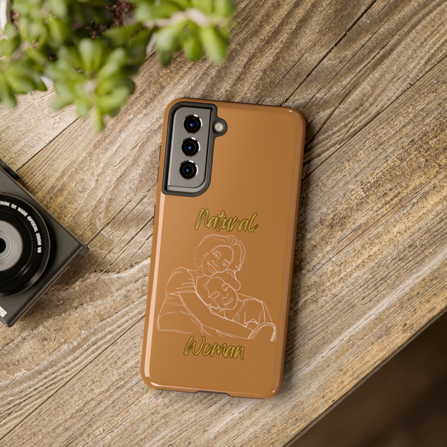 Natural Woman Loving Embrace (WL)Tough Phone Cases LIGHT BROWN