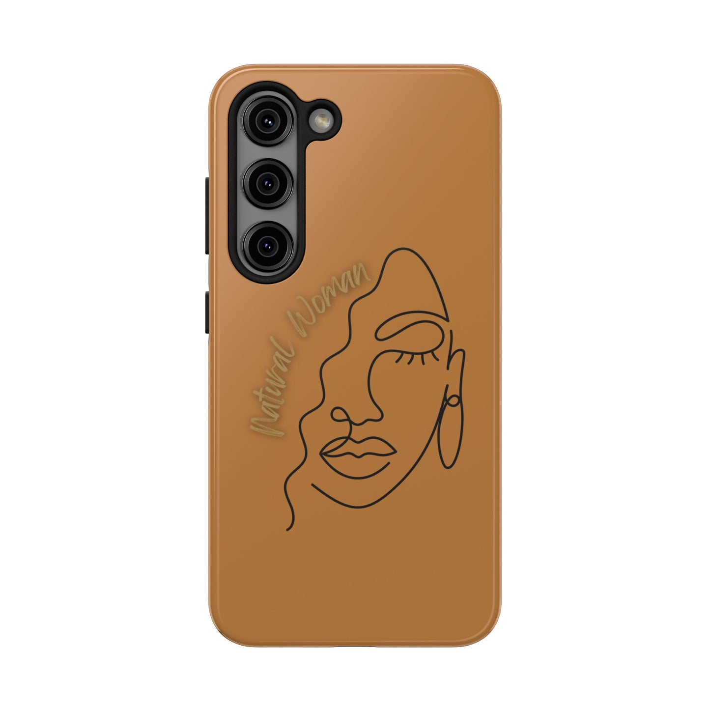 Natural Woman Half Face (BL)Tough Phone Case LIGHT BROWN