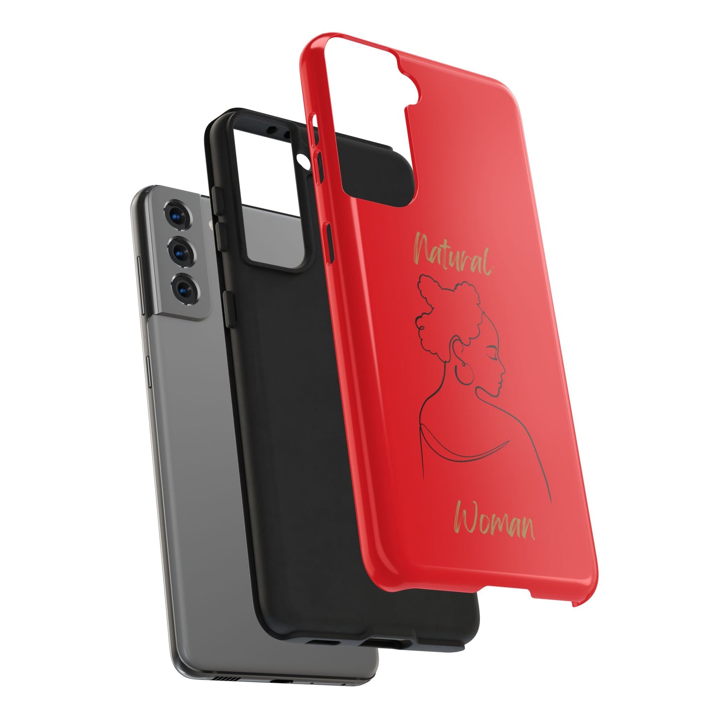 Natural Woman Twists (BL) Tough Phone Case RED