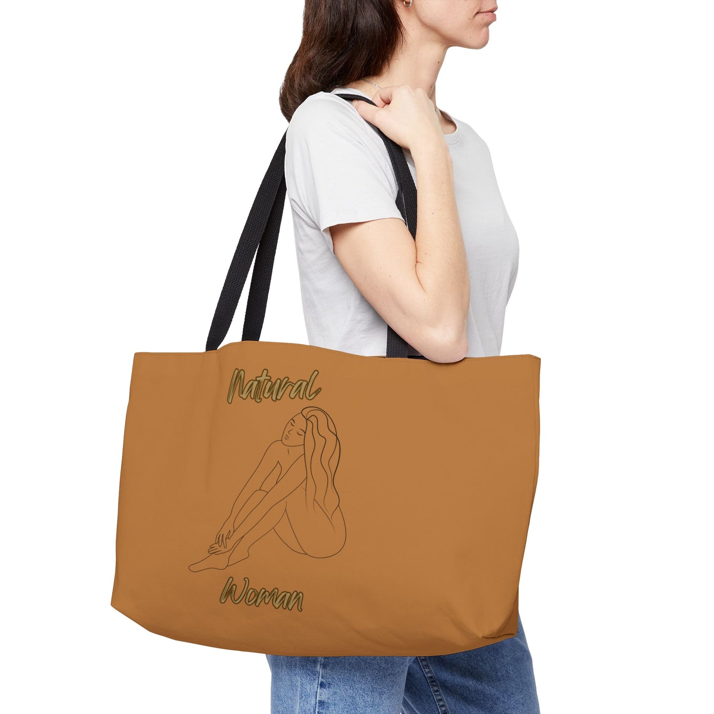 Natural Woman Beauty (BL) Weekender Tote Bag LIGHT BROWN