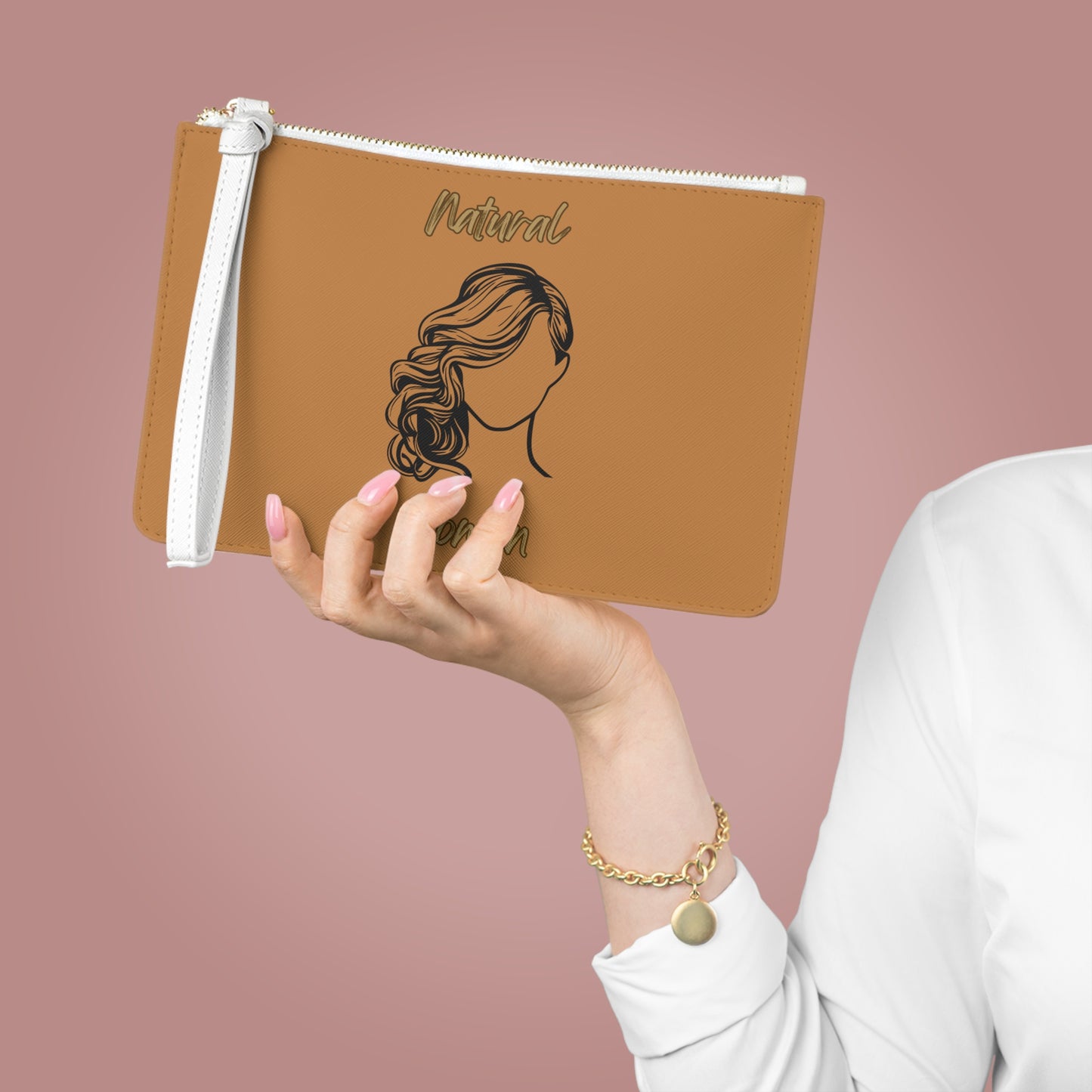 Natural Woman Long Curl (BL) Clutch Bag LIGHT BROWN