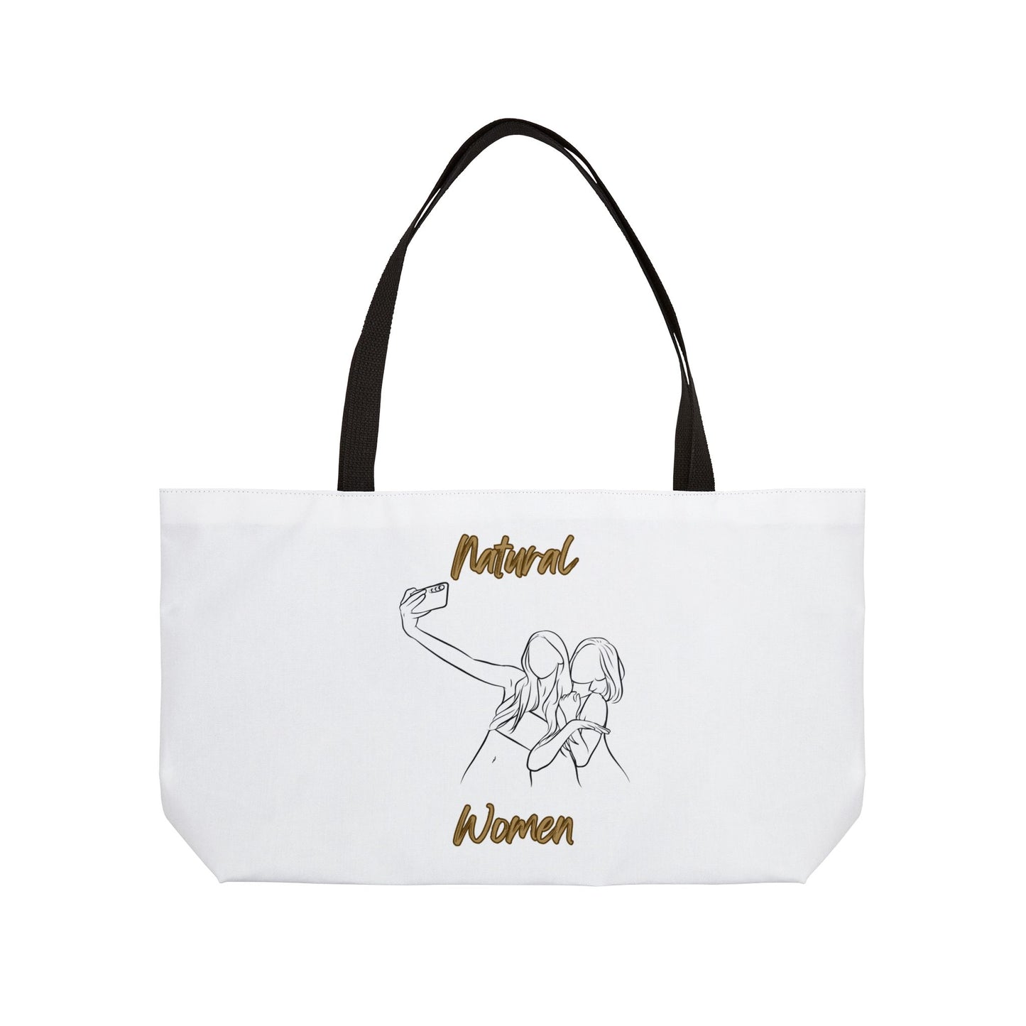 Natural Women Friends Selfie (BL) Weekender Tote Bag WHITE