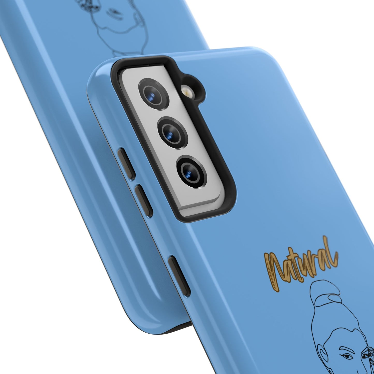 Natural Woman Sassy Bun (BL) Tough Phone Cases LIGHT BLUE