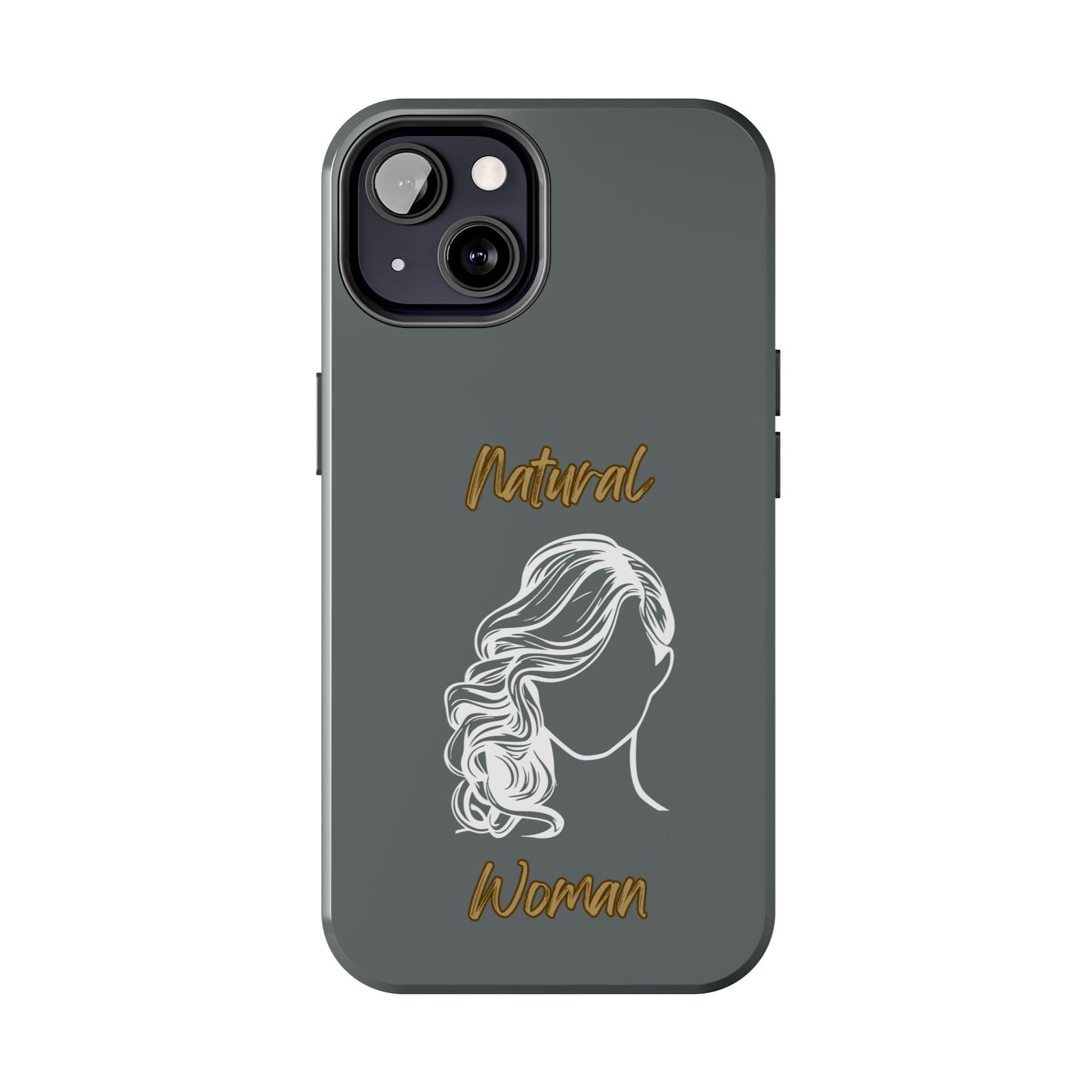 Natural Woman Long Curl (WL)Tough Phone Cases DARK GREY