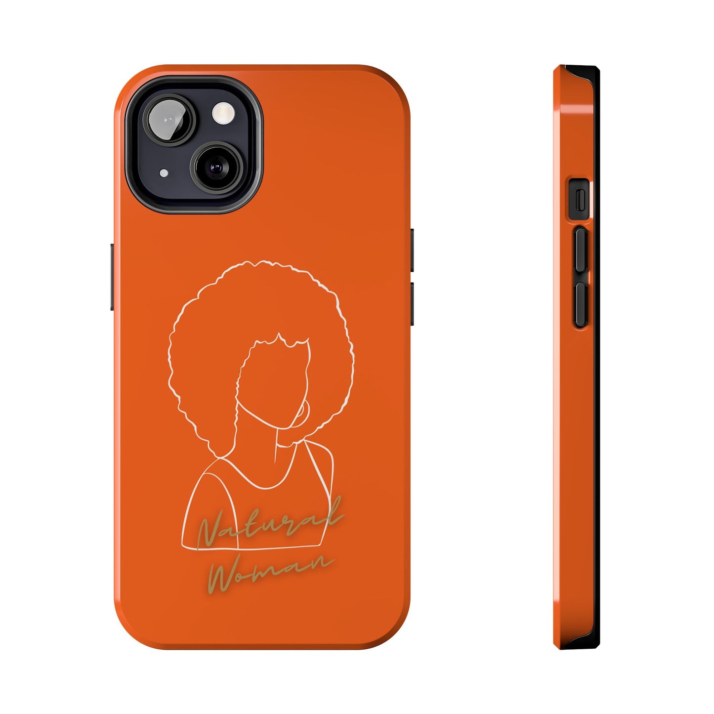 Natural Woman Afro (WL)Tough Phone Cases ORANGE