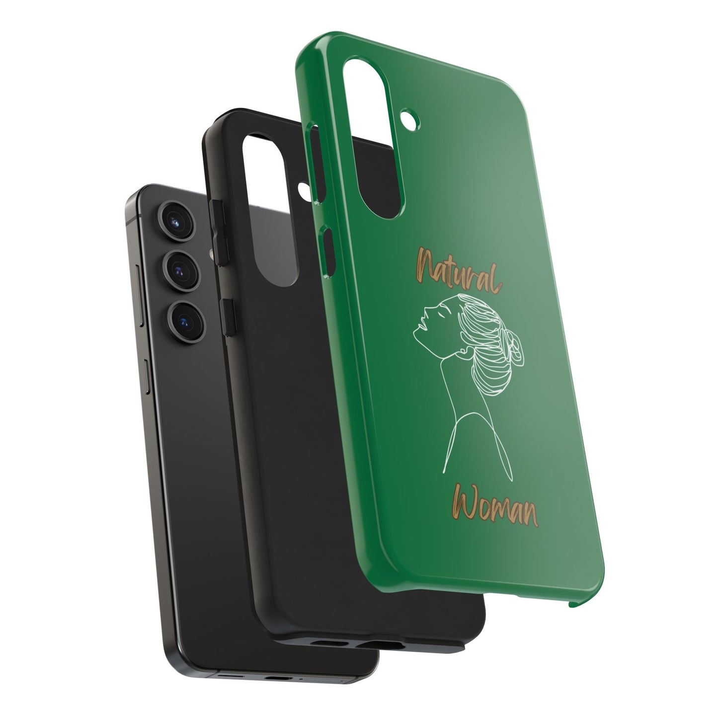 Natural Woman Wet Bun (WL) Tough Phone Cases DARK GREEN