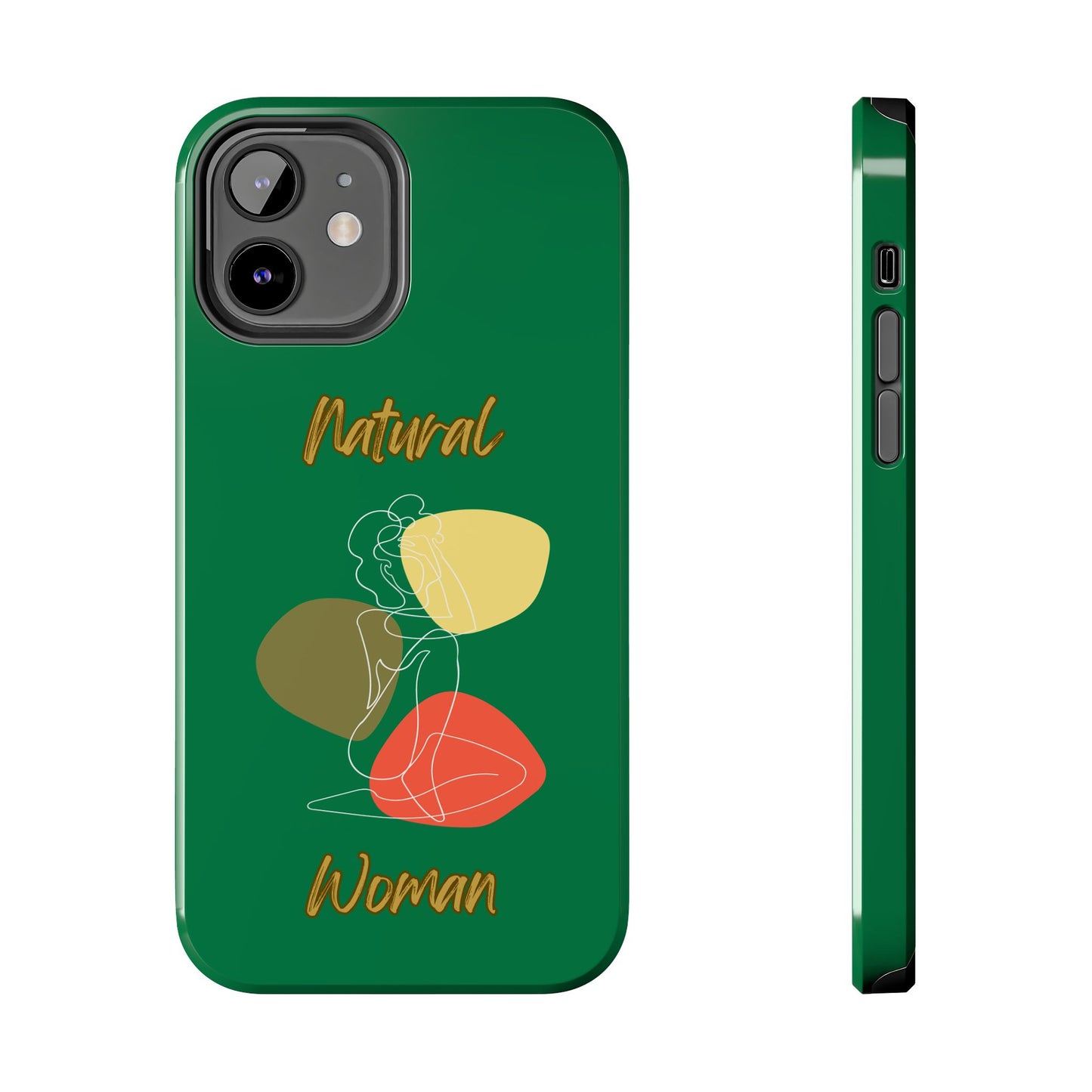 Natural Woman Colorful Pose (WL)Tough Phone Cases DARK GREEN