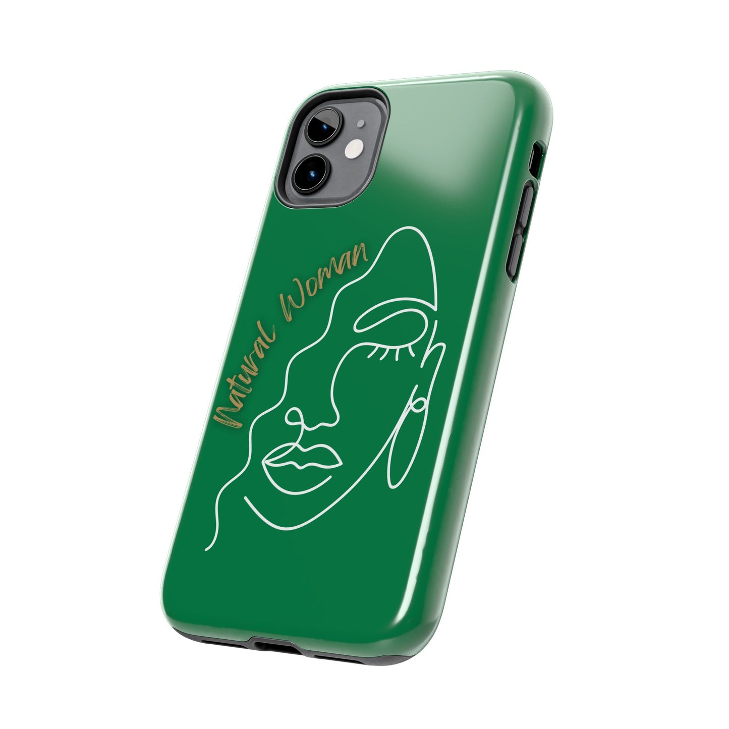 Natural Woman Half Face (WL)Tough Phone Case DARK GREEN