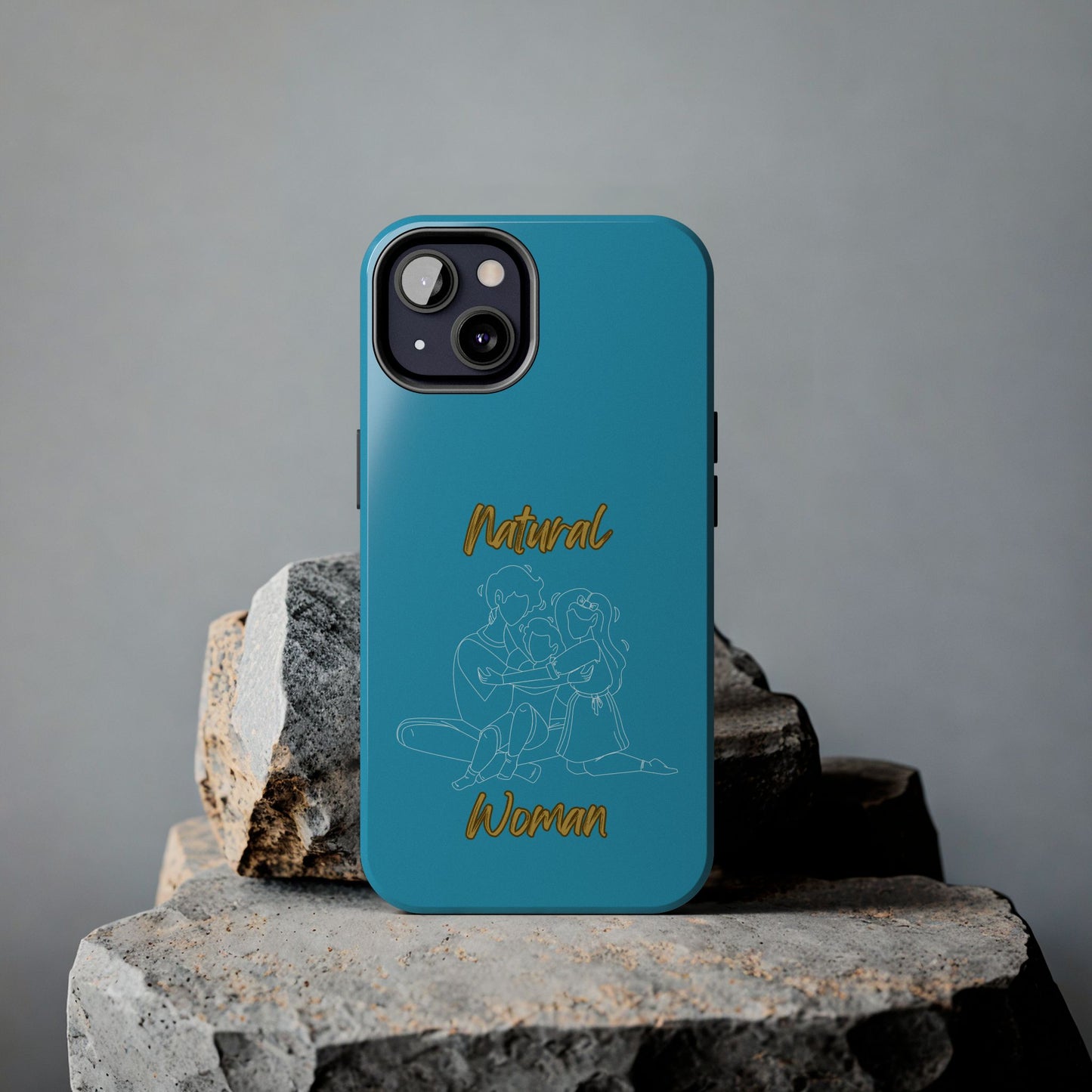Natural Woman Bear Hugs (WL) Tough Phone Cases TURQUOISE